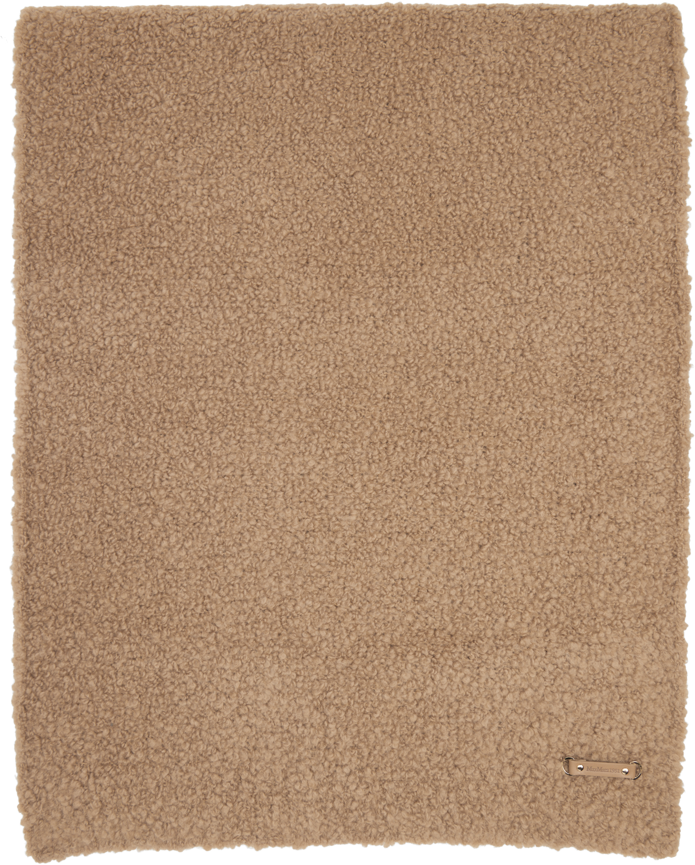 Max Mara Tan Calabra Scarf In Brown