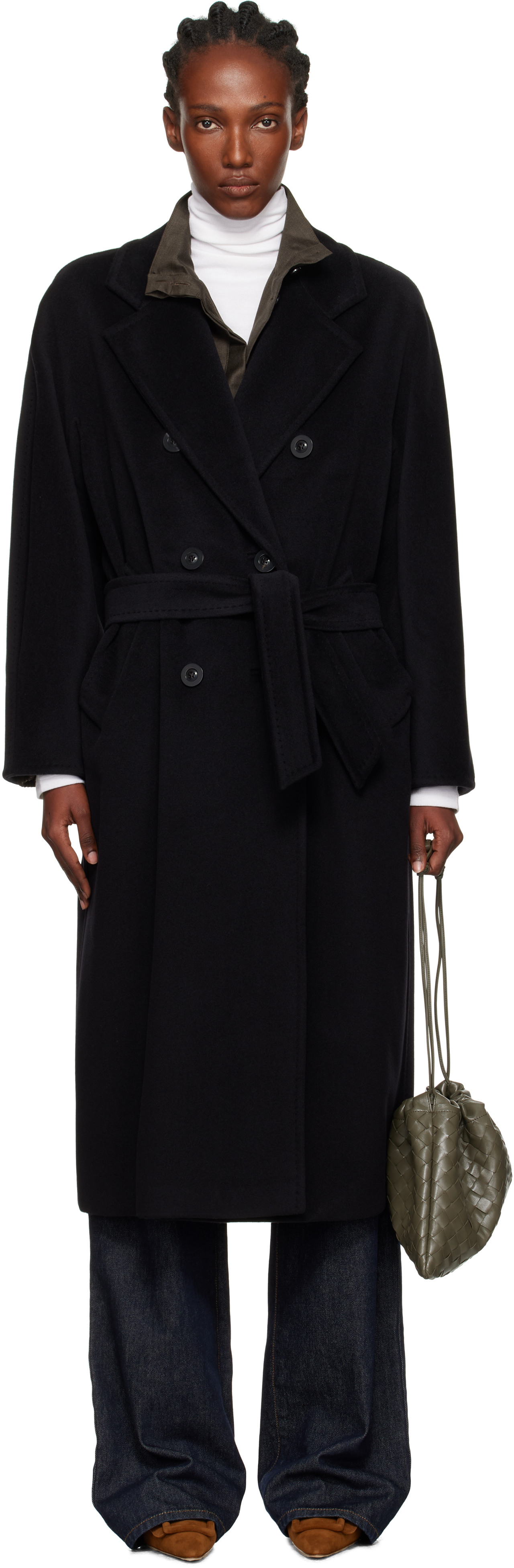 Max Mara Black Madame Coat In Black