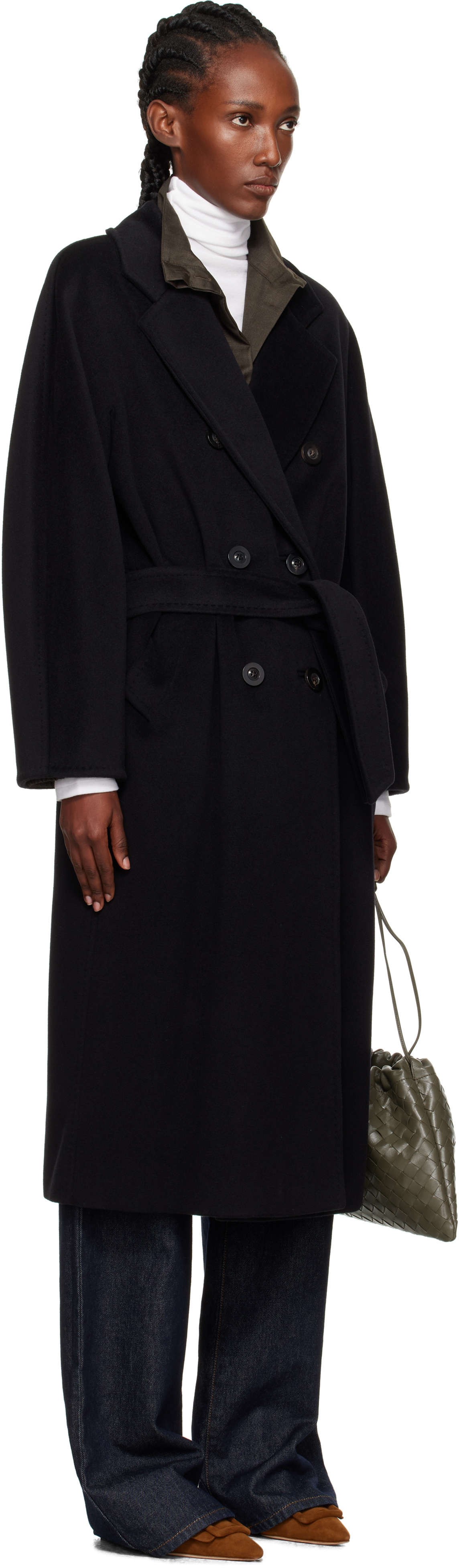 Max Mara Black Madame Coat In Black
