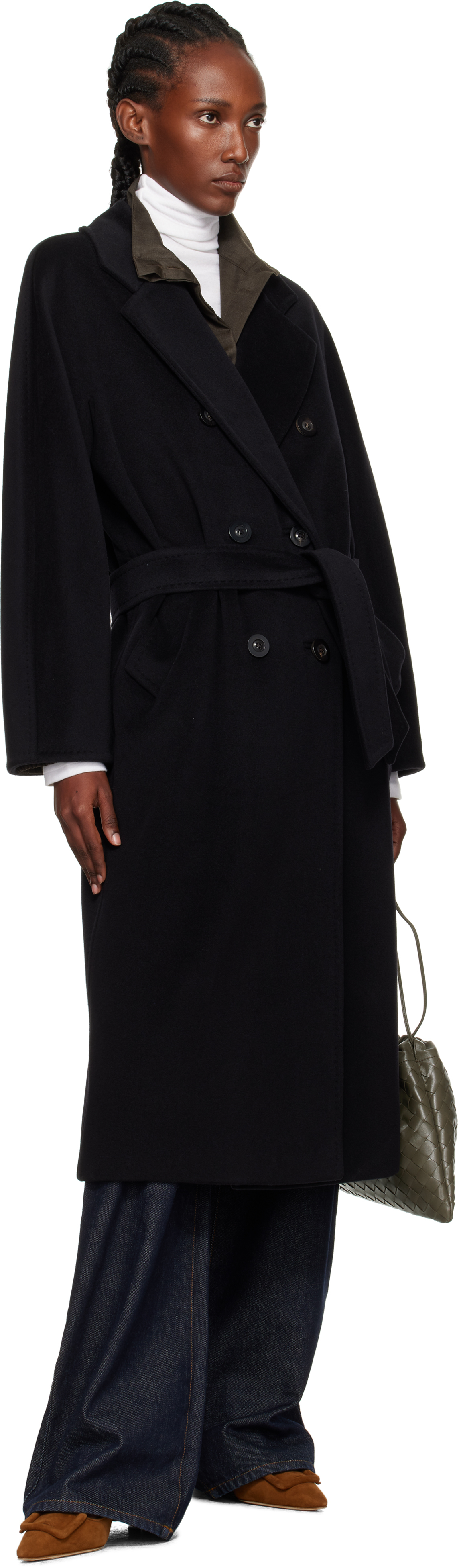 Max Mara Black Madame Coat In Black