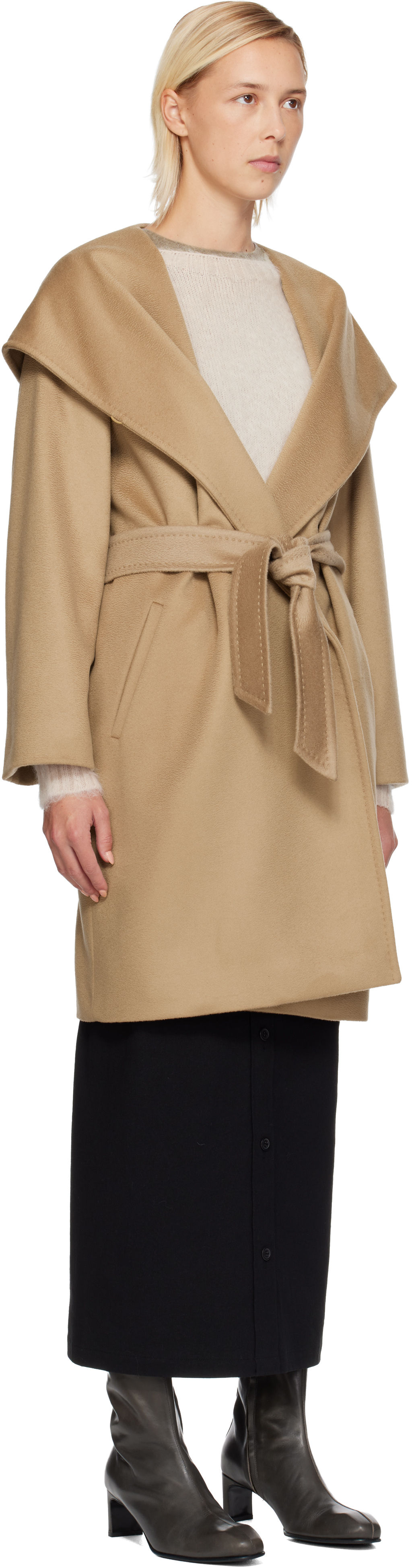 Max Mara Rialto Coat In Camel In Brown