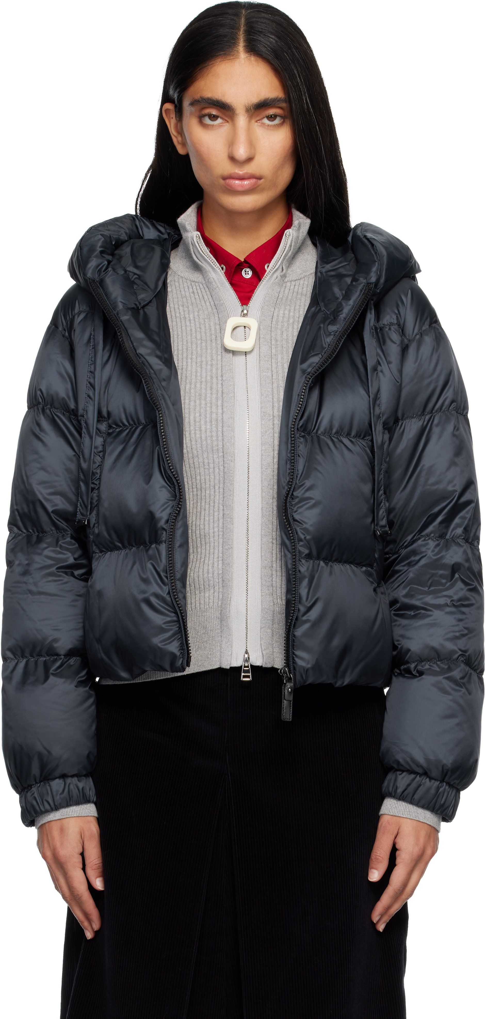 Max Mara: ネイビー Seie ダウンジャケット | SSENSE 日本