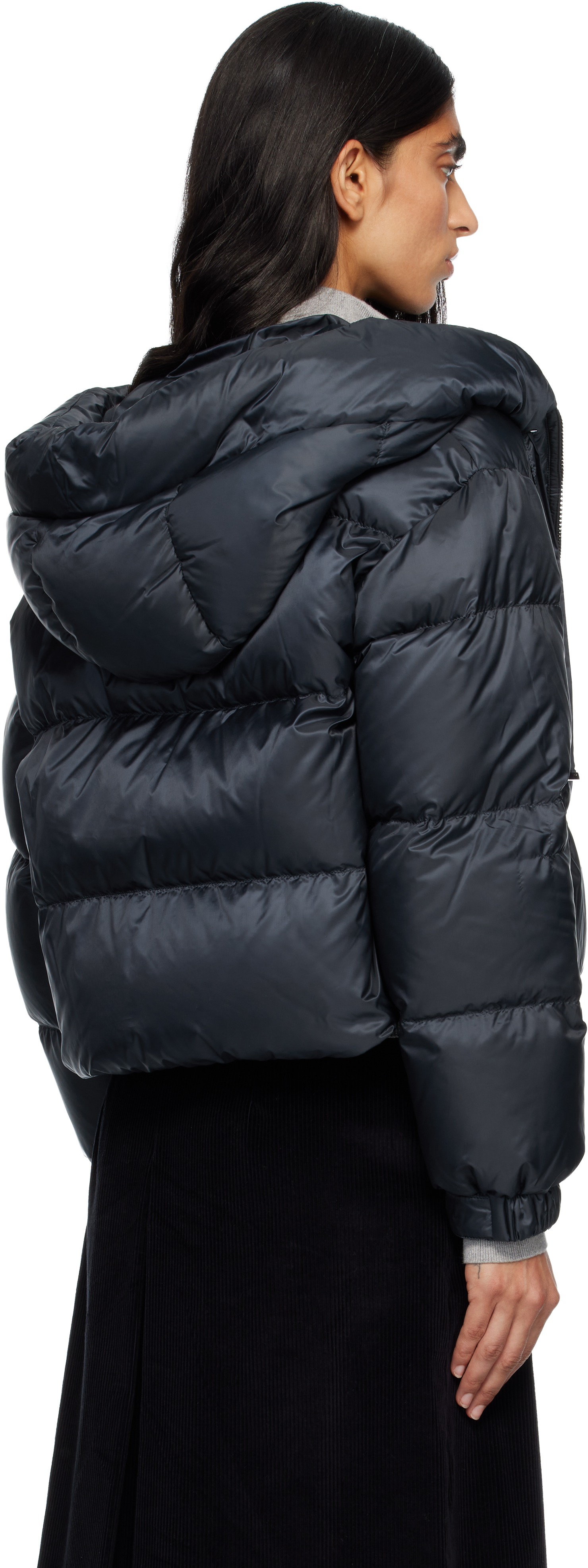 Max Mara Navy Seie Down Jacket In Blue