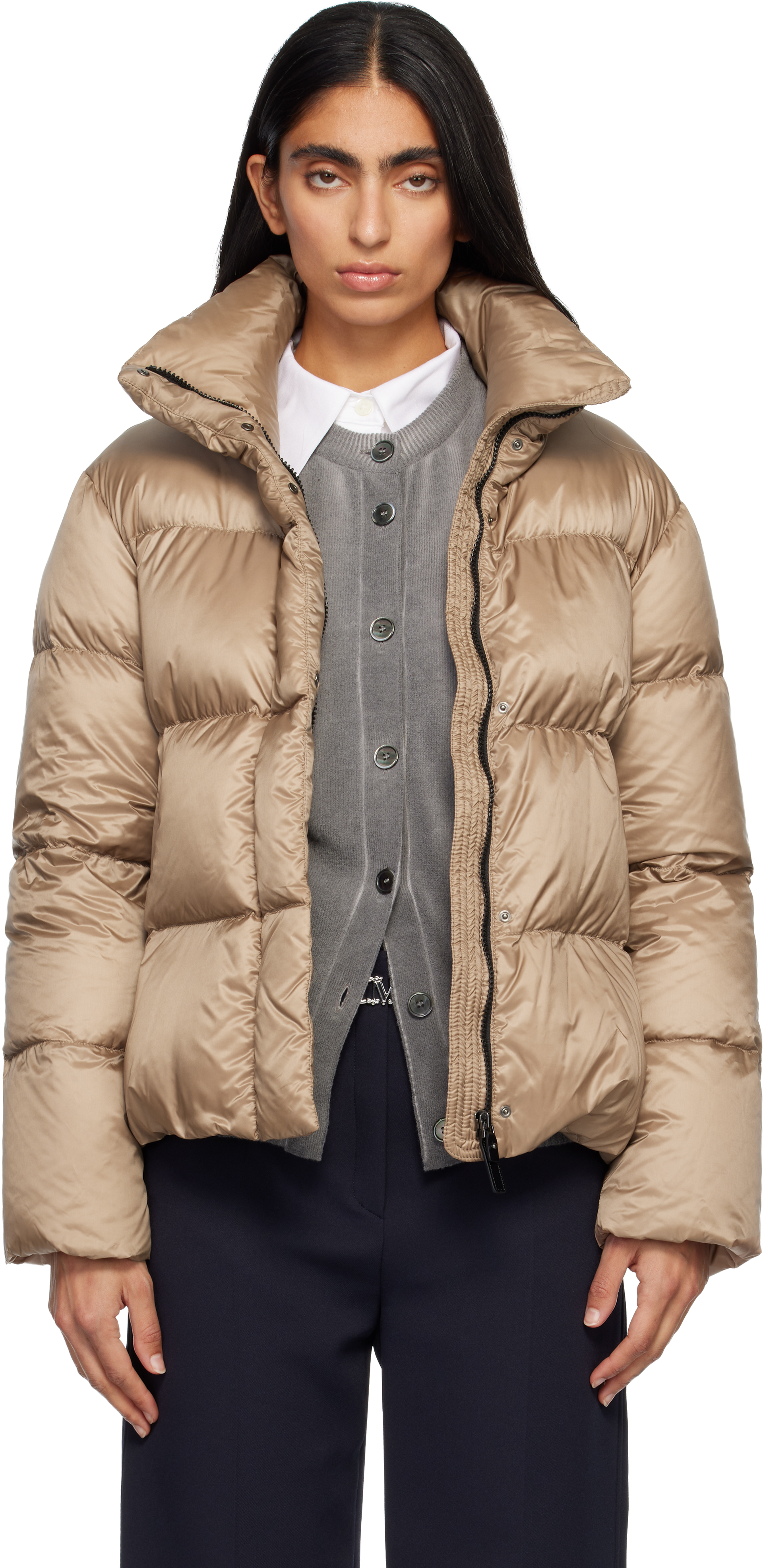Max Mara Beige Seica Down Jacket