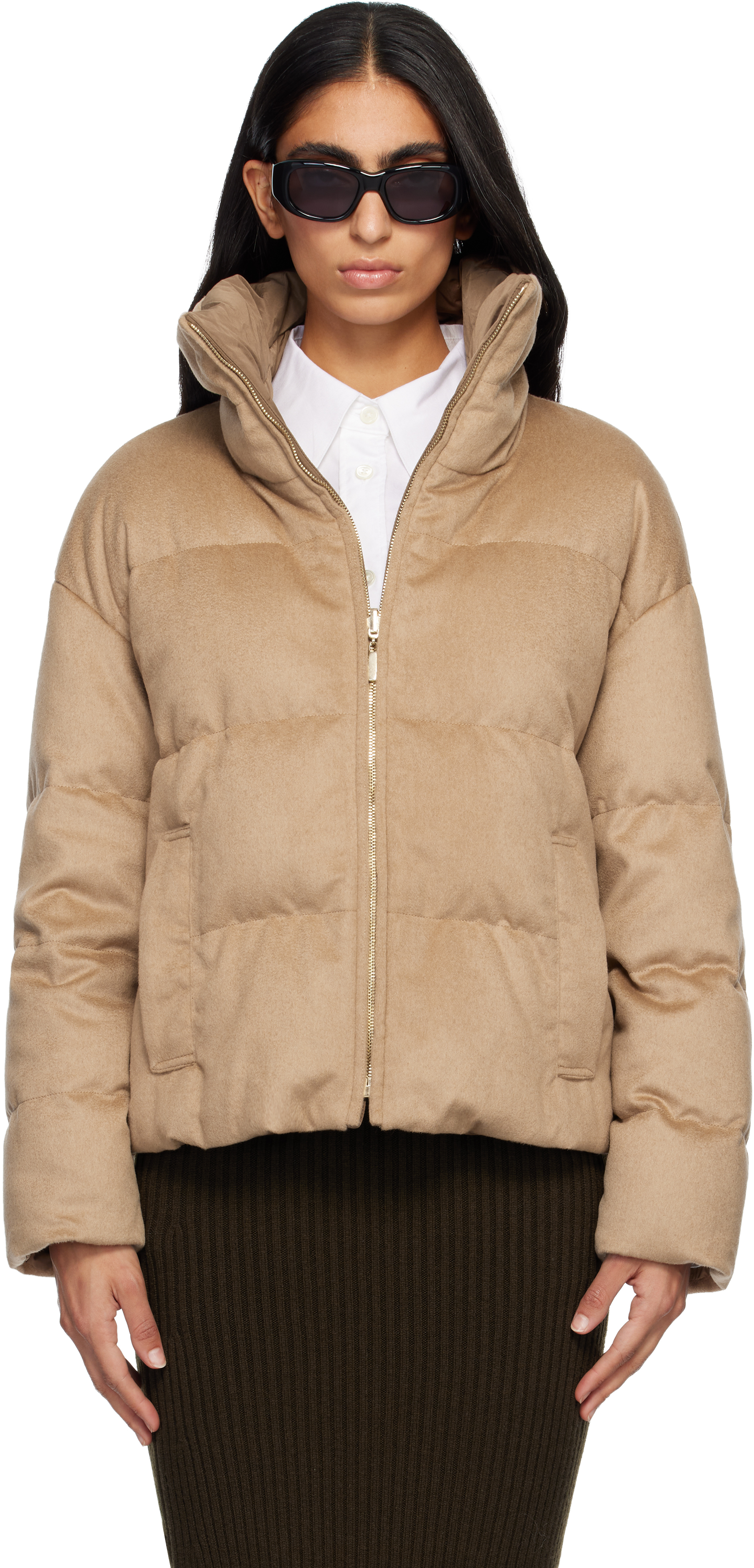 Max Maraのタン Diego リバーシブル ダウンジャケットがセール中