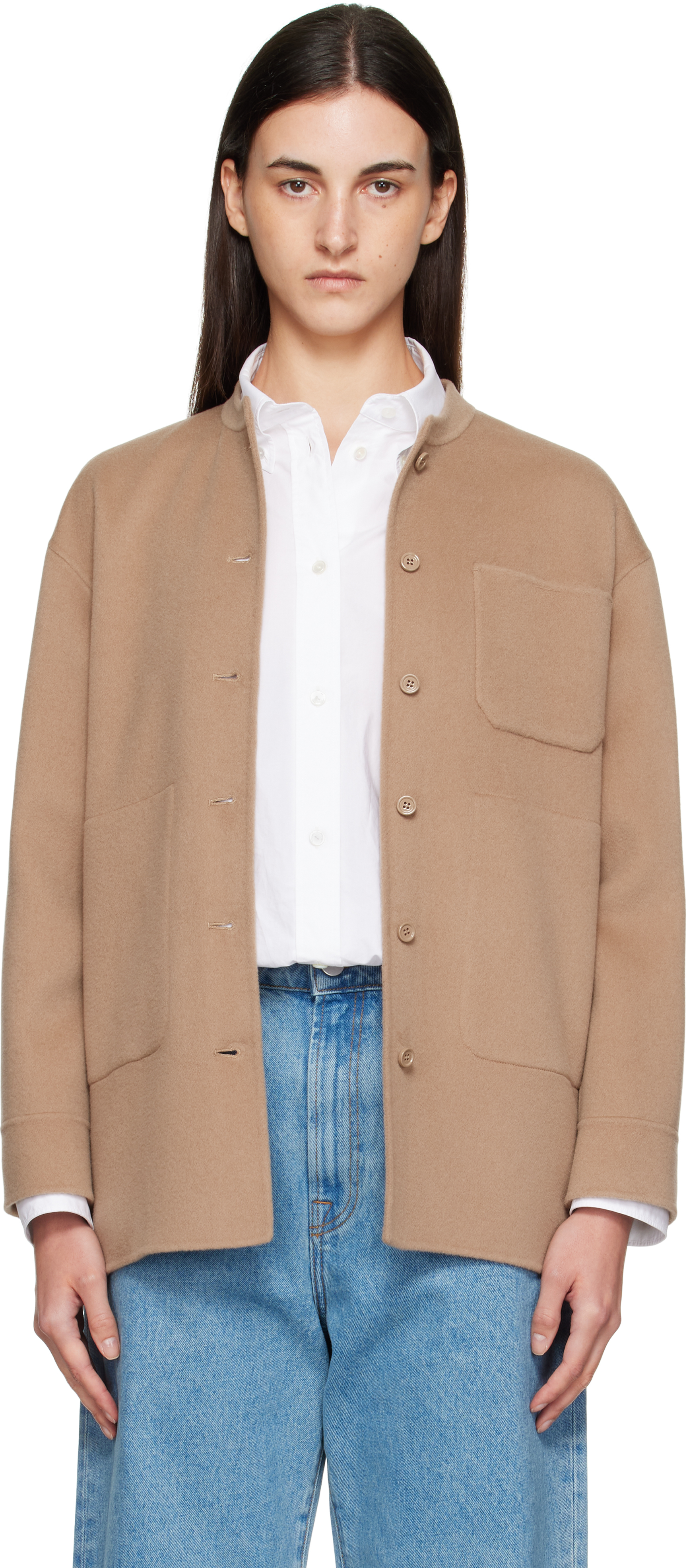 【関税込み】Max Mara ベージュ Costanza ジャケット Max Mara: ベージュ Costanza ジャケット | SSENSE 日本