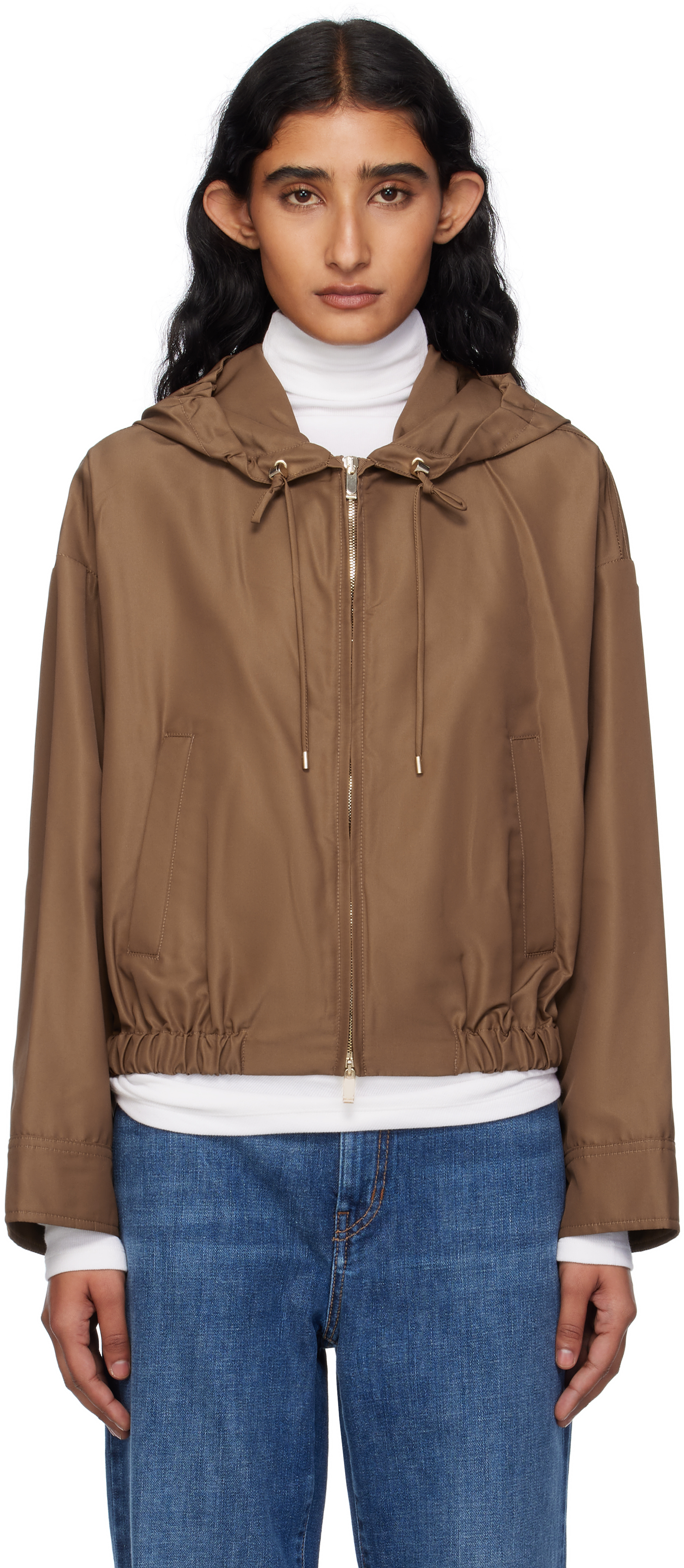 Max Mara Tan Zaffo Jacket In Brown