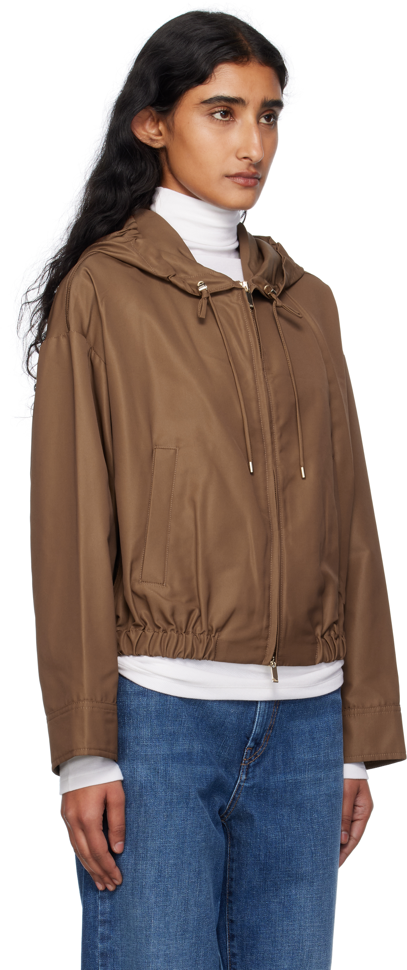 Max Mara Tan Zaffo Jacket In Brown