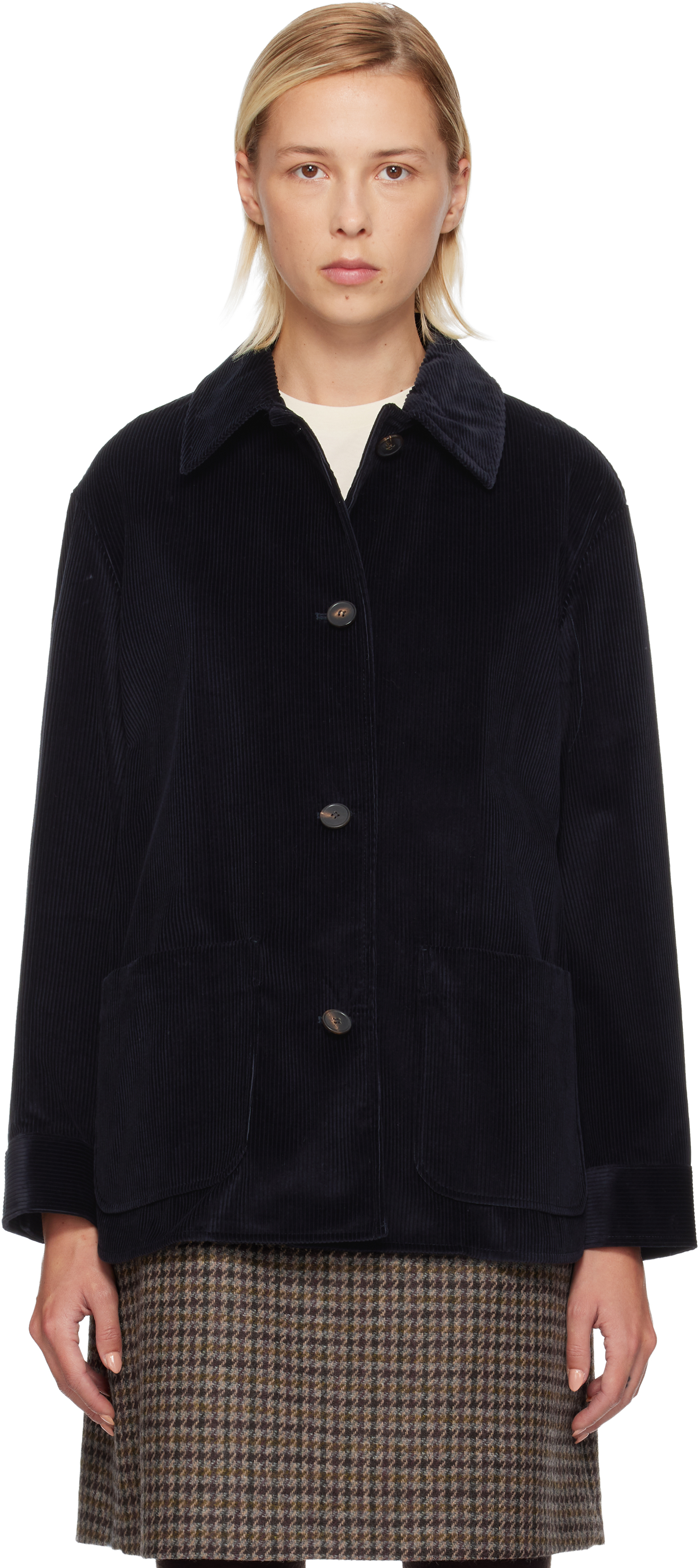 Max Mara Navy Trau Jacket In Blue