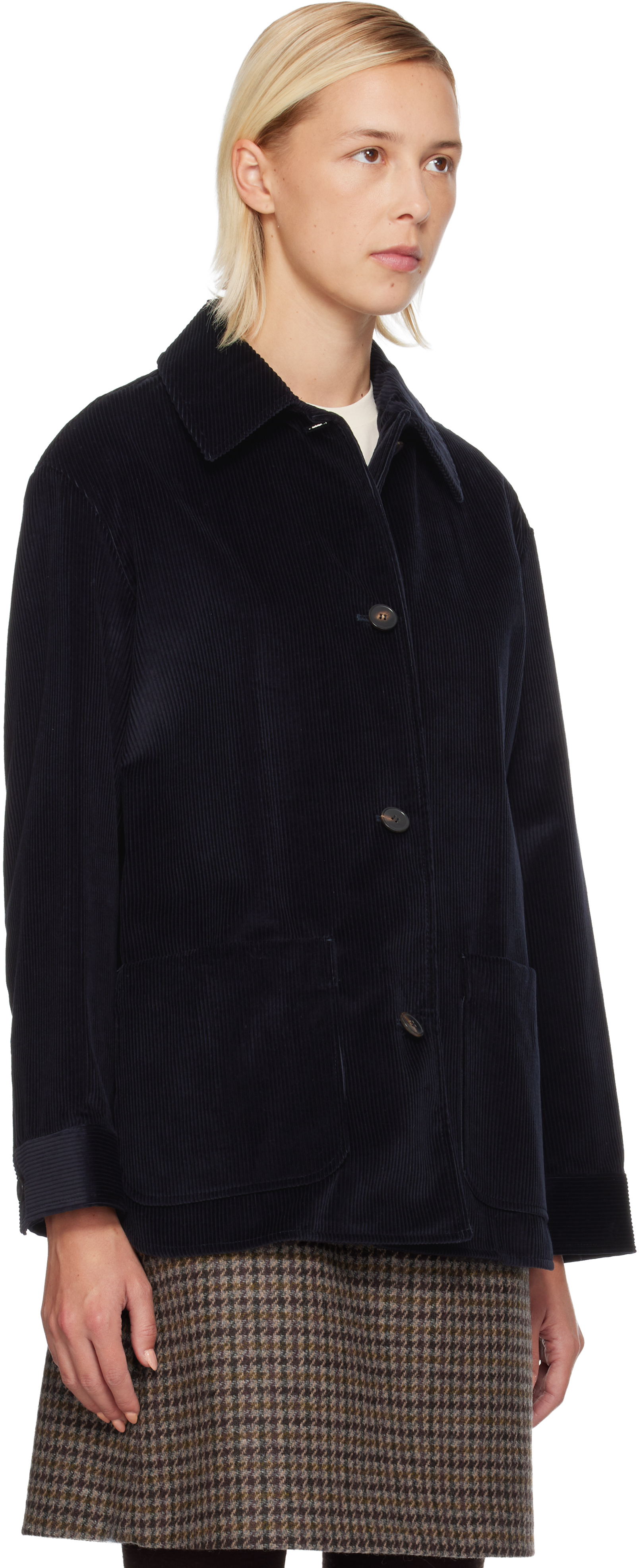 Max Mara Navy Trau Jacket In Blue