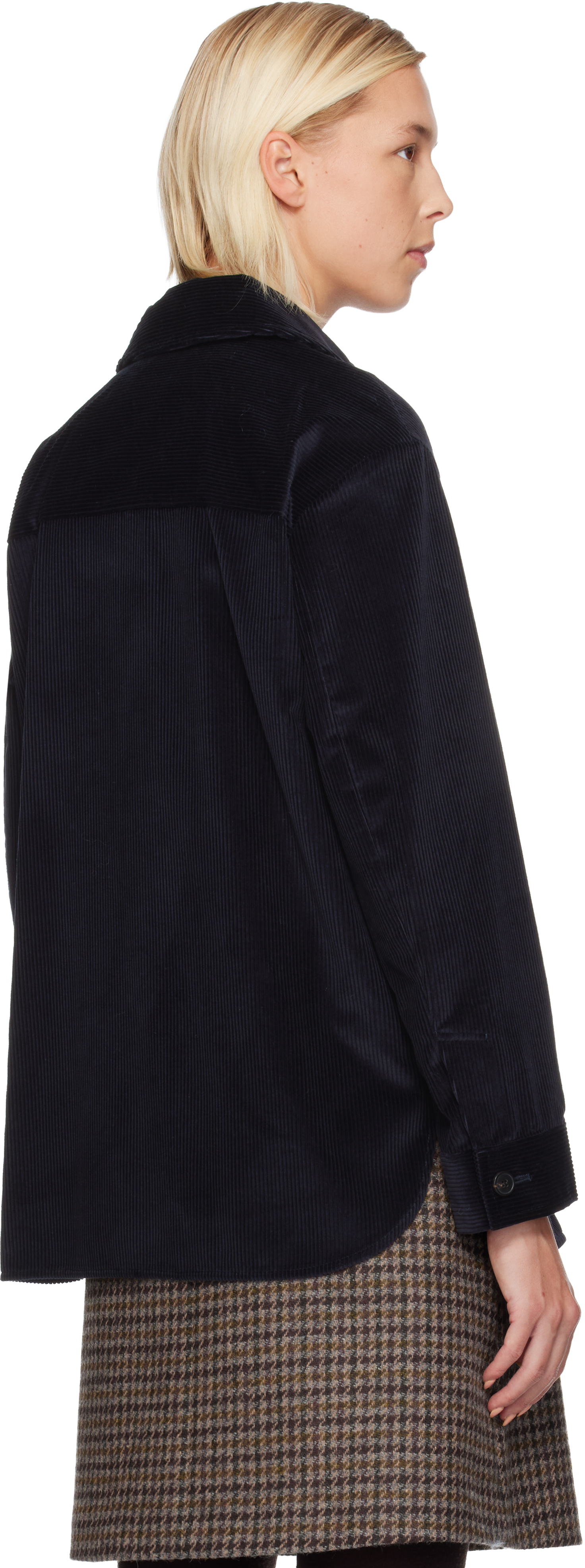 Max Mara Navy Trau Jacket In Blue