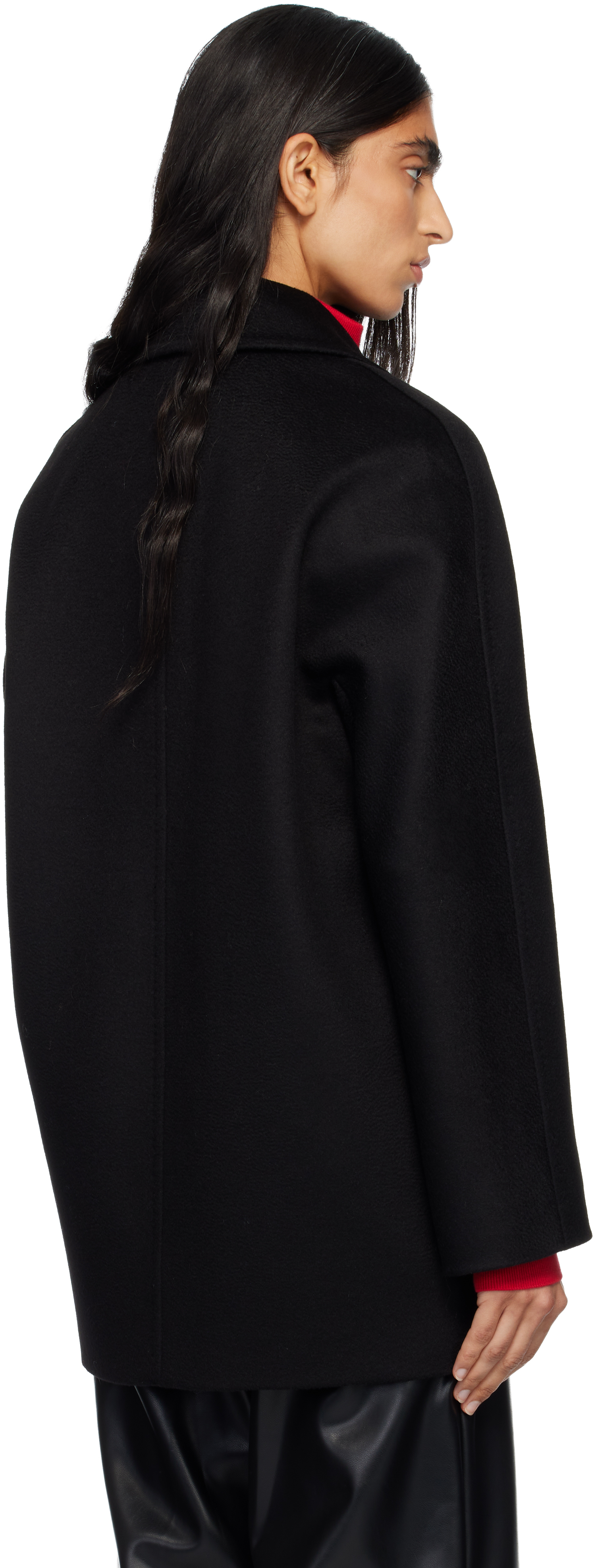 Max Mara Black Sherree Coat In Black