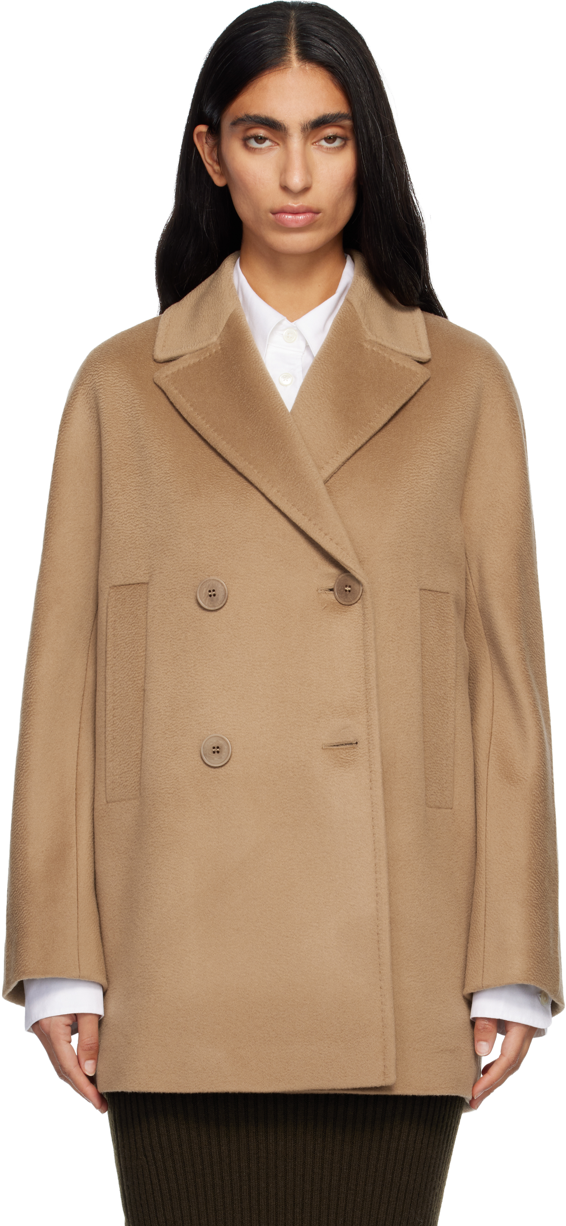 Max Mara Tan Sheree Coat In Brown