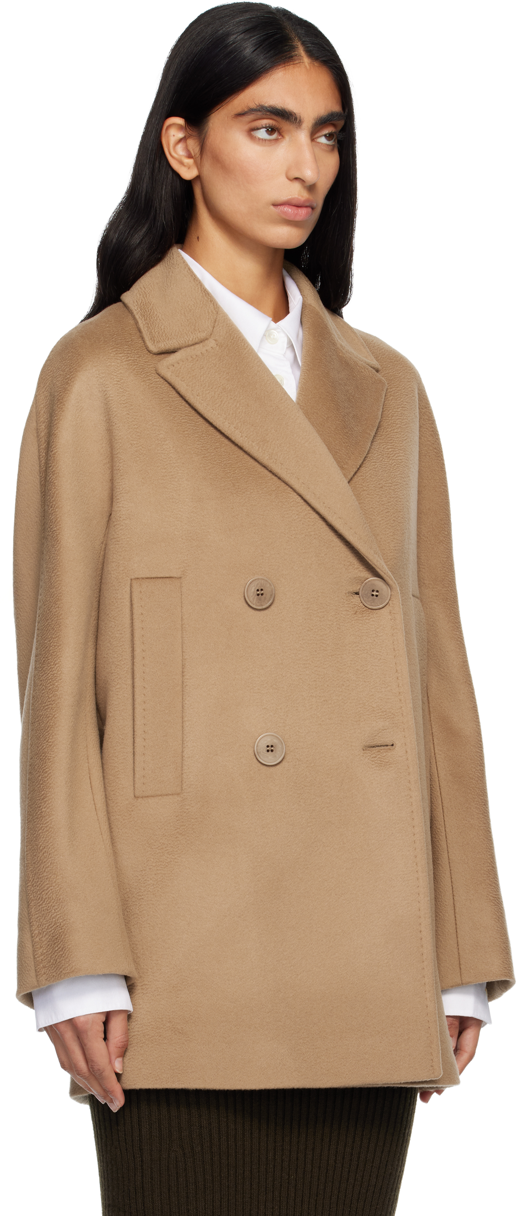 Max Mara Tan Sheree Coat In Brown