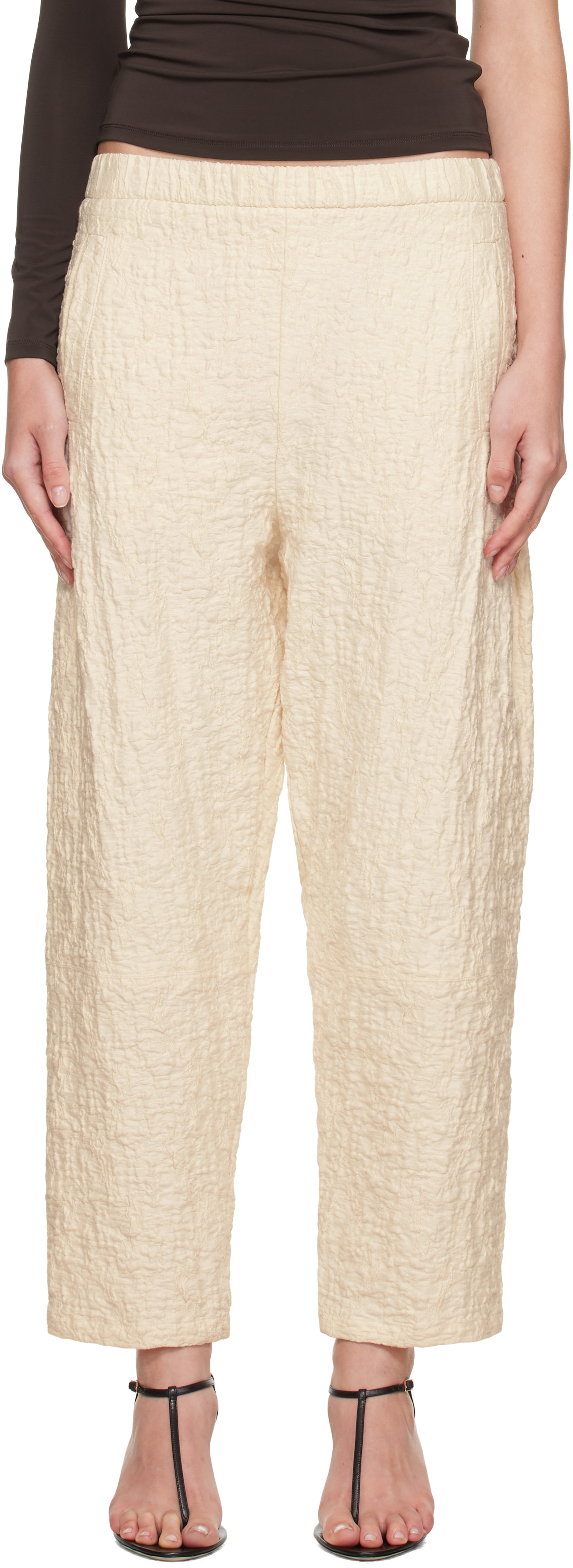 Max Mara Beige Alamo Trousers In Neutral