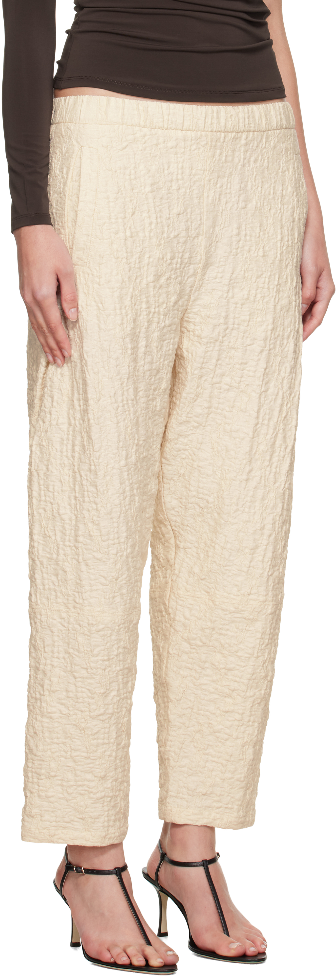 Max Mara Beige Alamo Trousers In Neutral