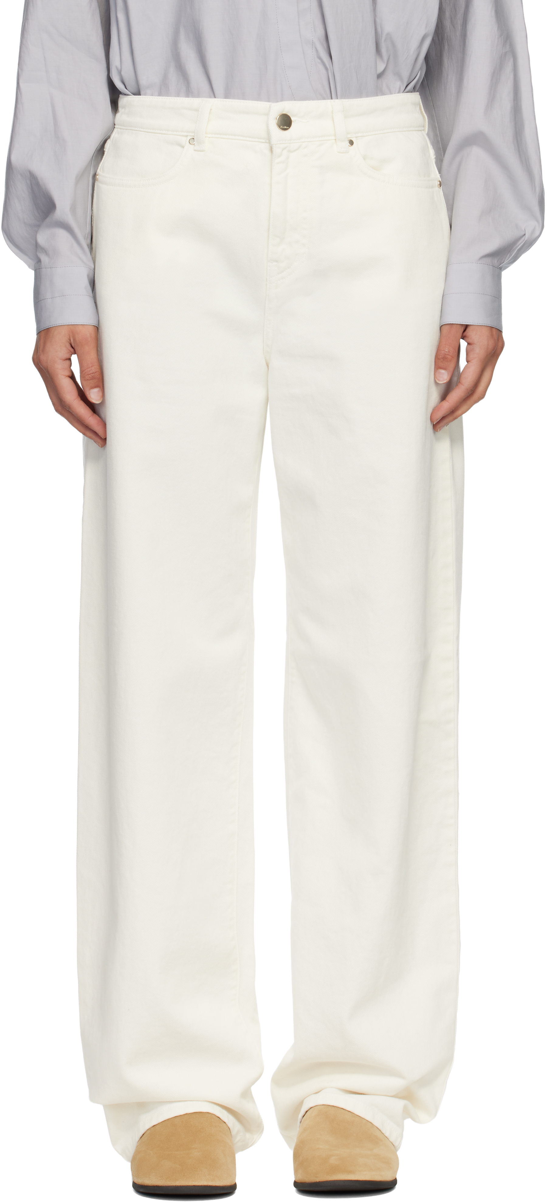 Max Mara White Mirna Jeans