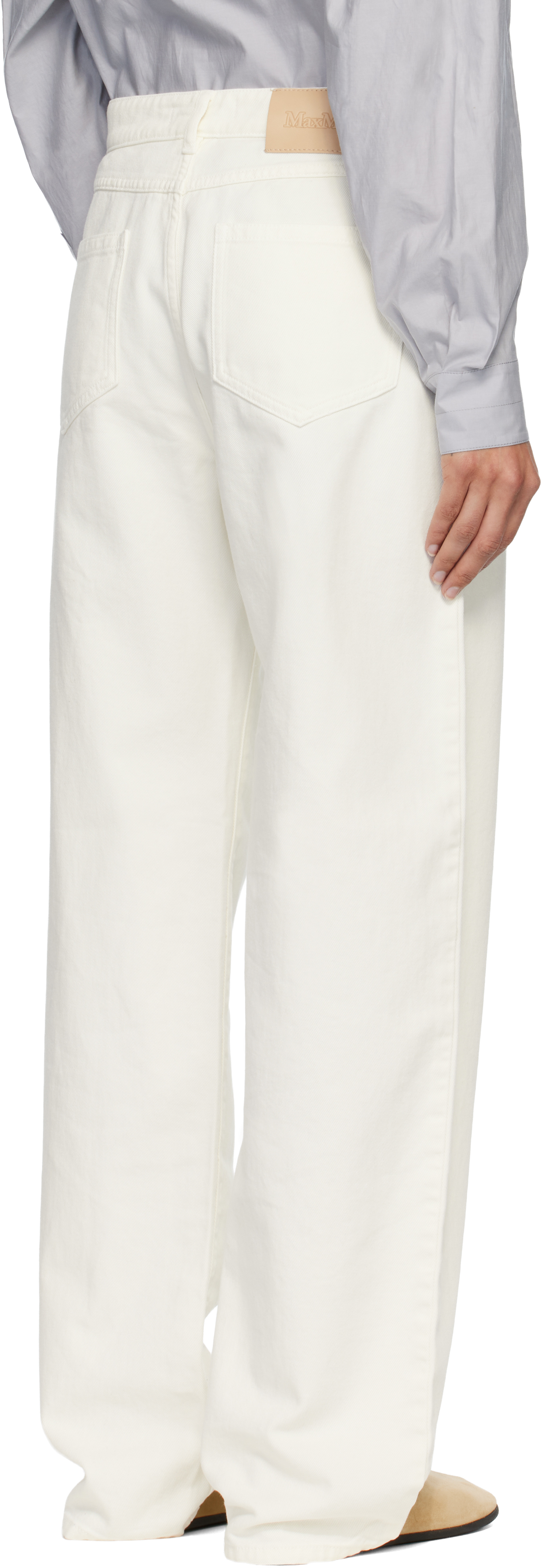 Max Mara White Mirna Jeans