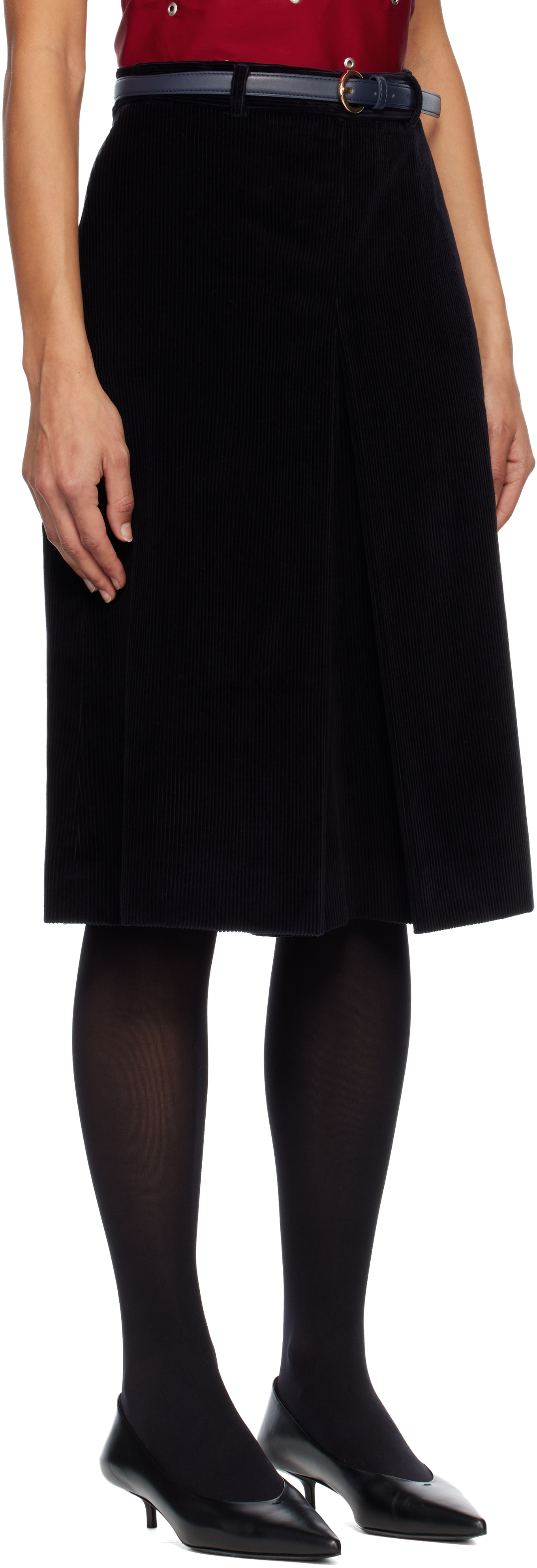 Max Mara Navy Fragore Shorts In Black