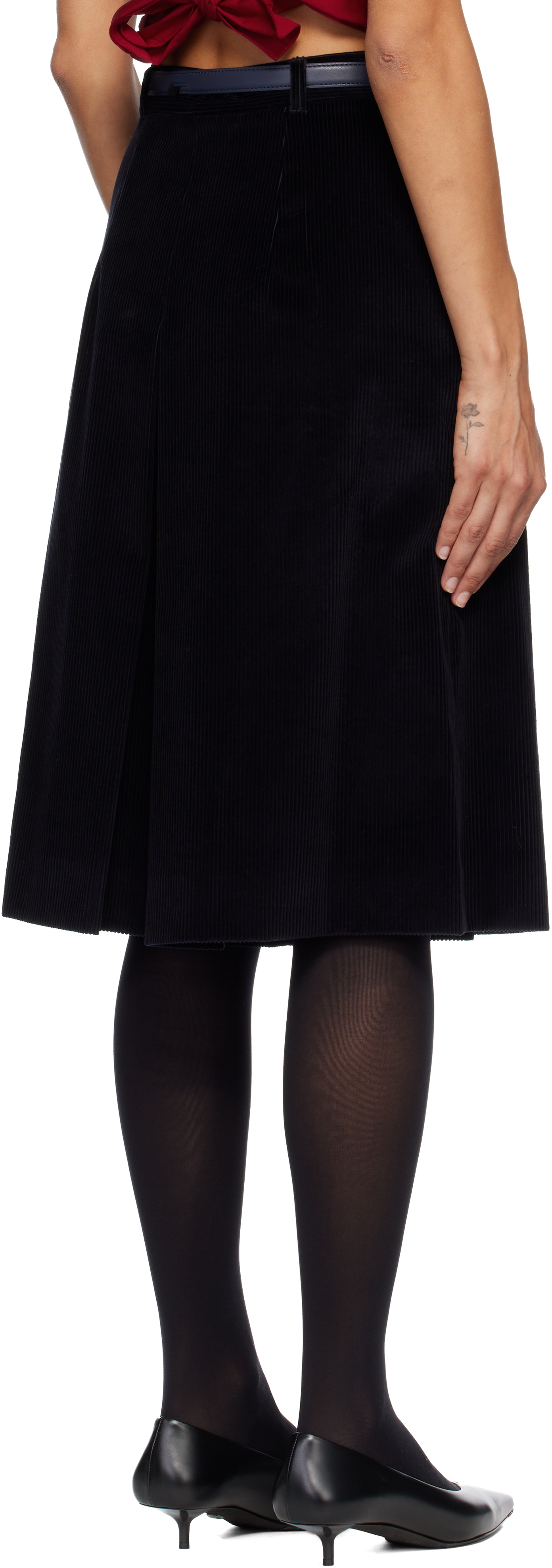 Max Mara Navy Fragore Shorts In Black