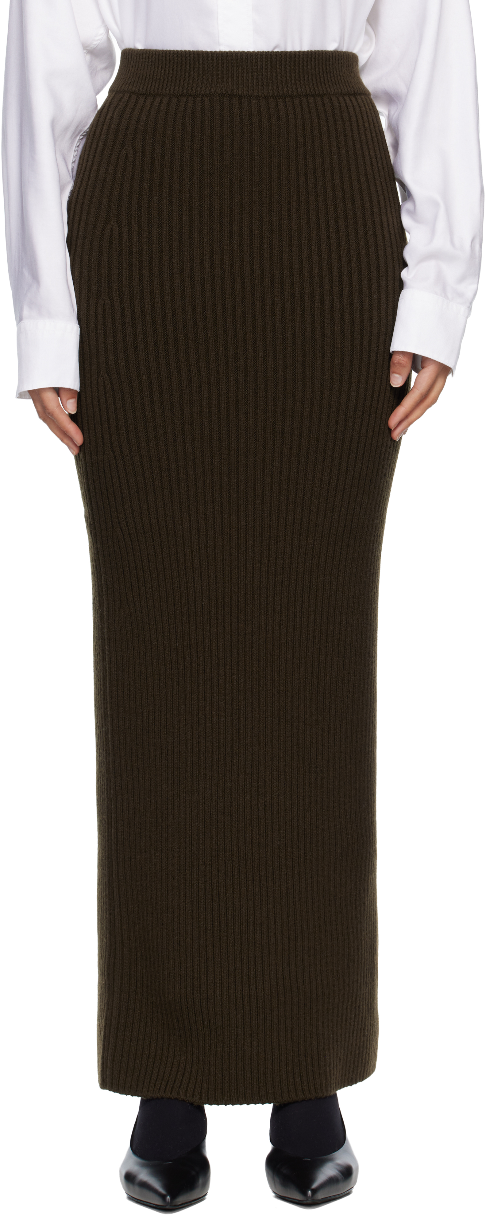 Max Mara Green Boris Maxi Skirt In Green