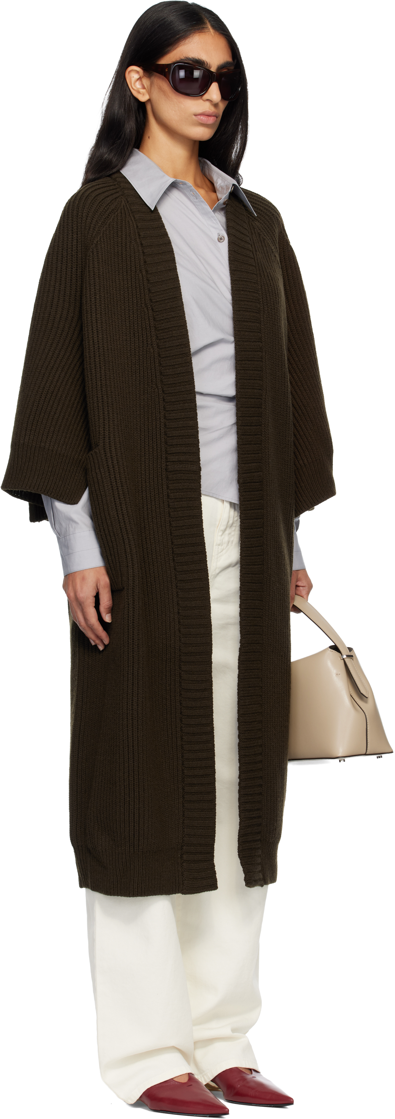 Max Mara Khaki Atollo Cardigan In Green
