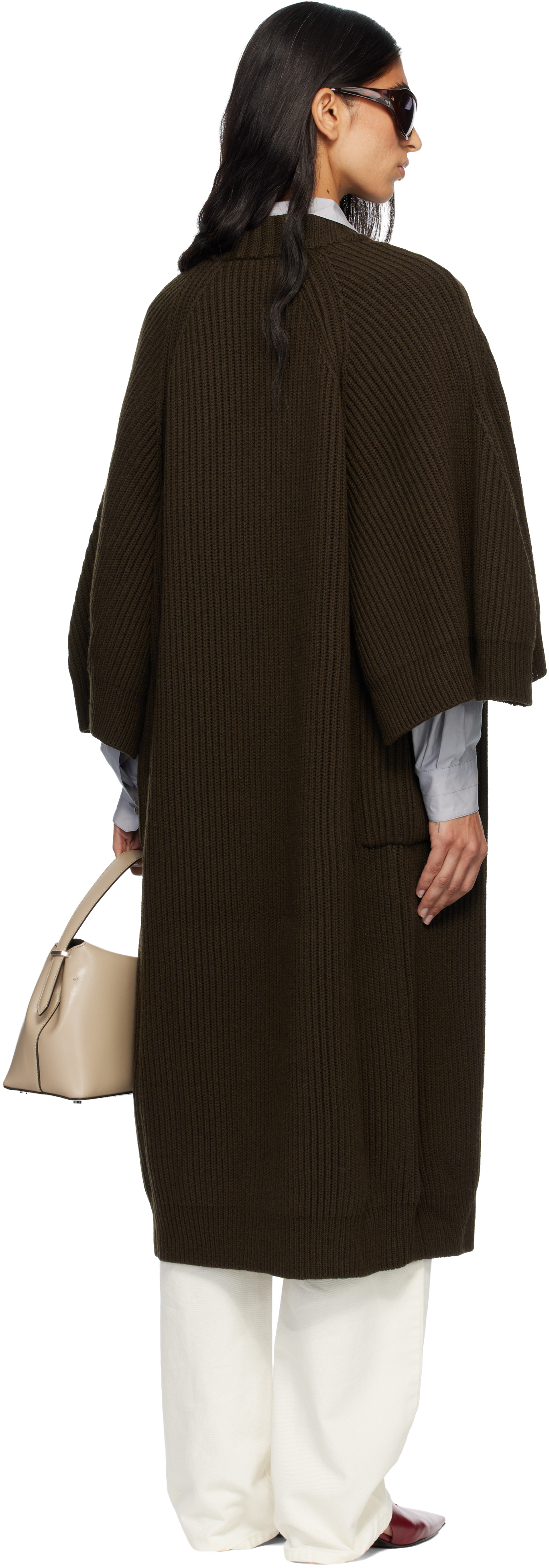 Max Mara Khaki Atollo Cardigan In Green