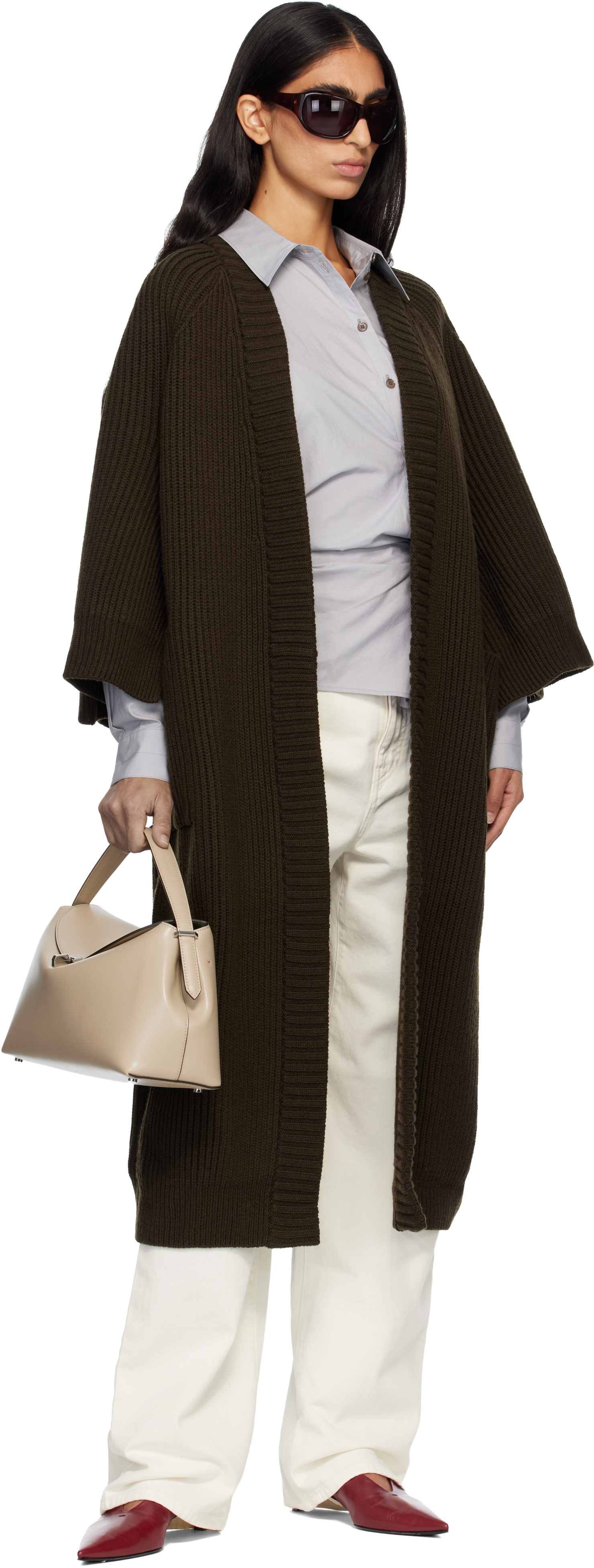Max Mara Khaki Atollo Cardigan In Green