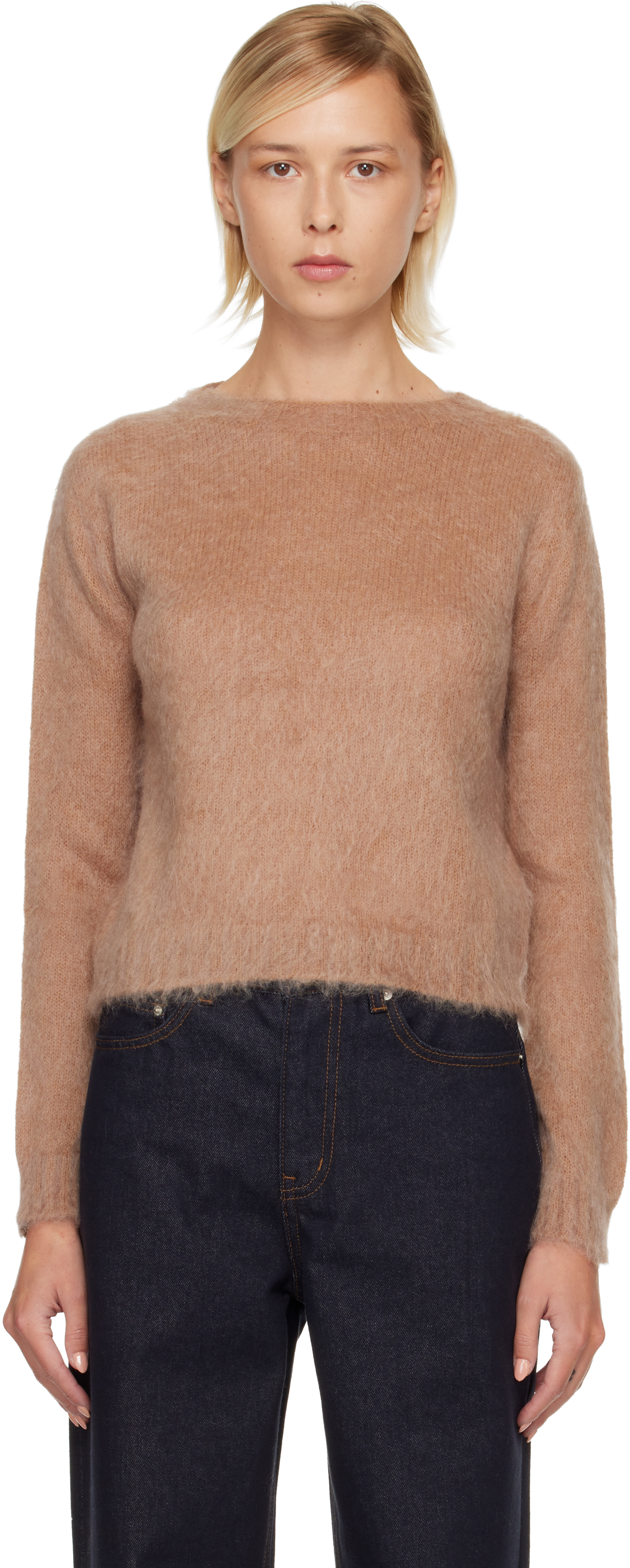 Max Mara Tan Aceto Sweater In Brown