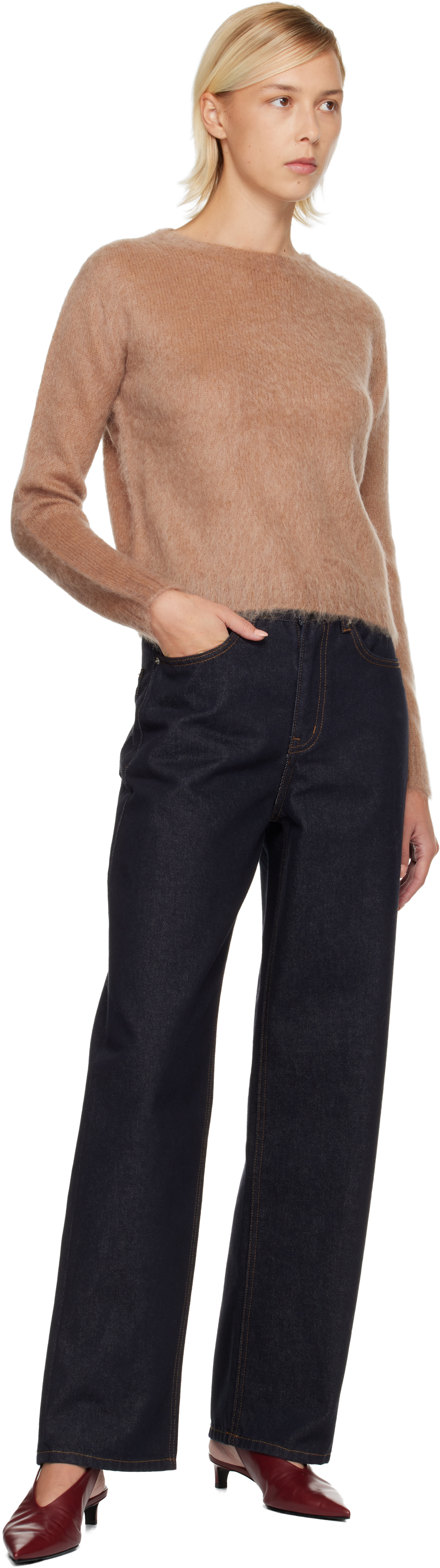 Max Mara Tan Aceto Sweater In Brown