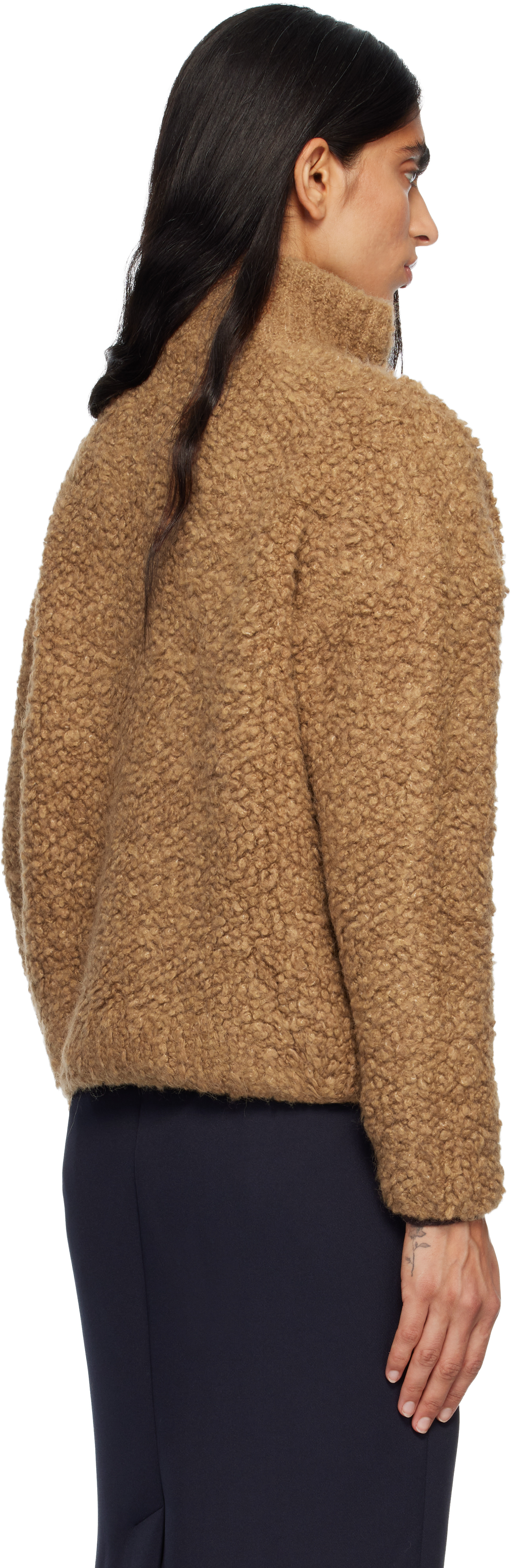 Max Mara Tan Oggetti Cardigan In Brown