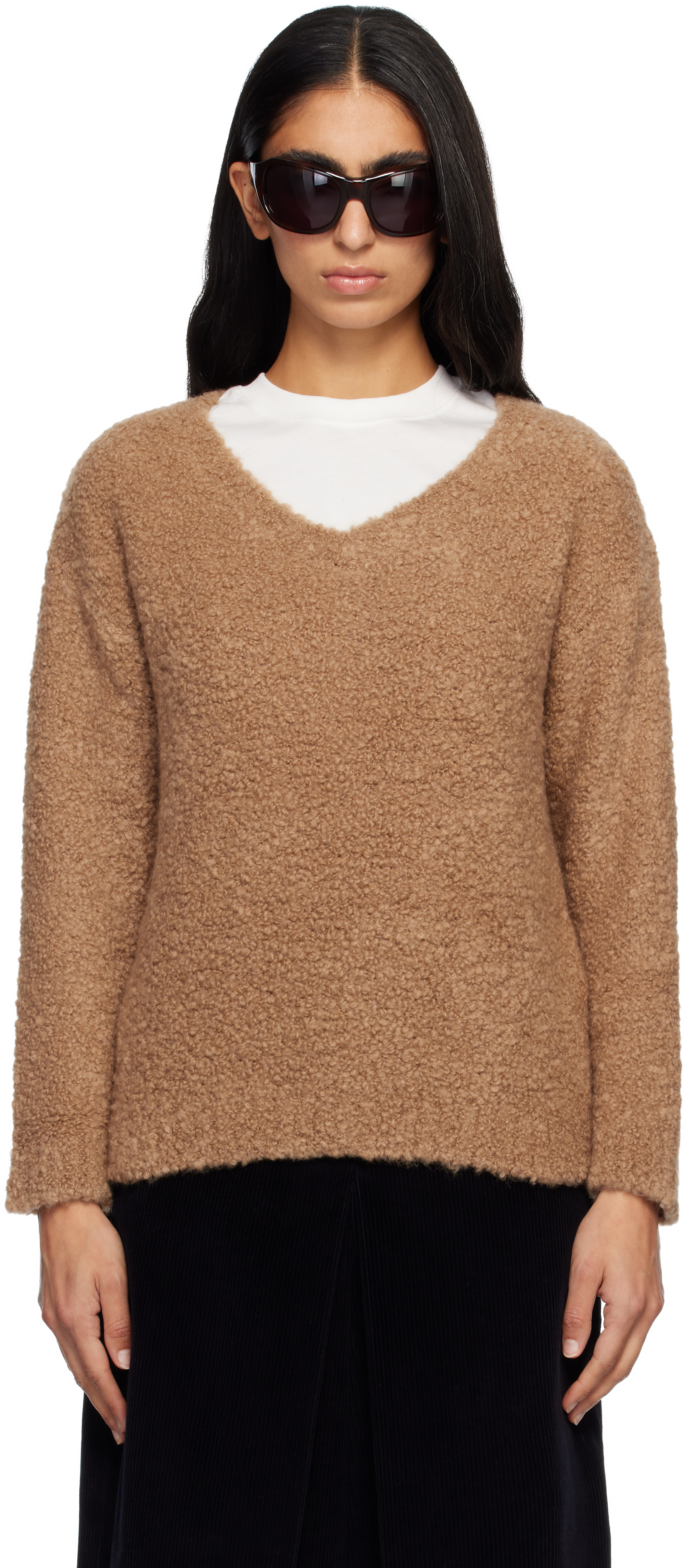 Max Mara Tan Pantera Sweater In Brown