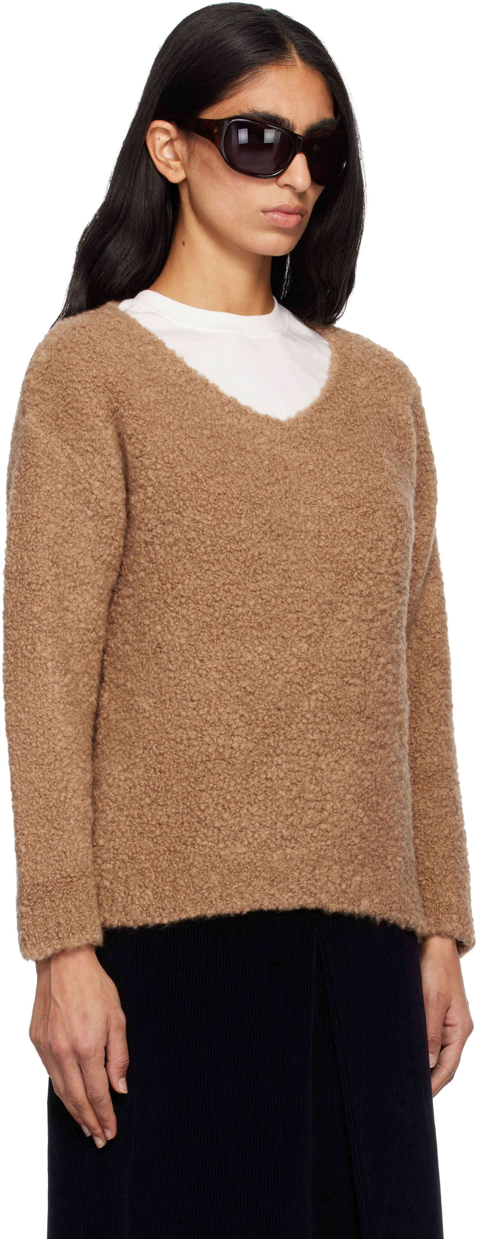 Max Mara Tan Pantera Sweater In Brown