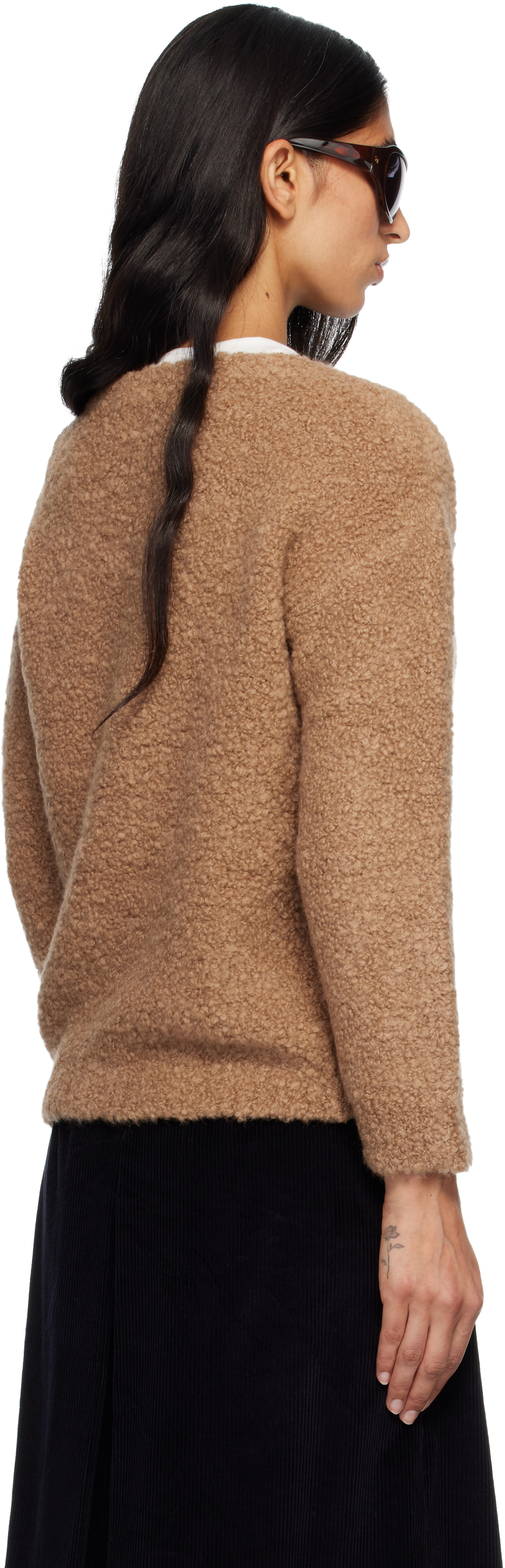 Max Mara Tan Pantera Sweater In Brown