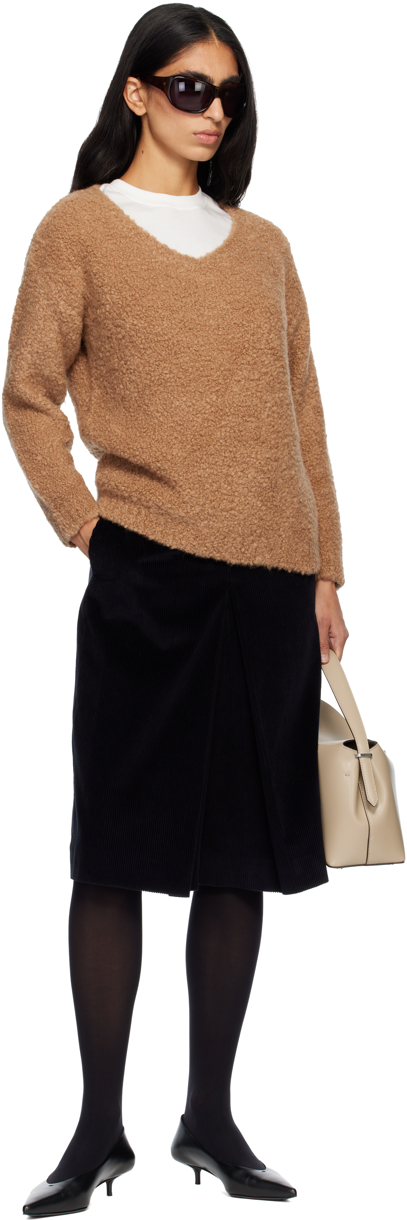 Max Mara Tan Pantera Sweater In Brown