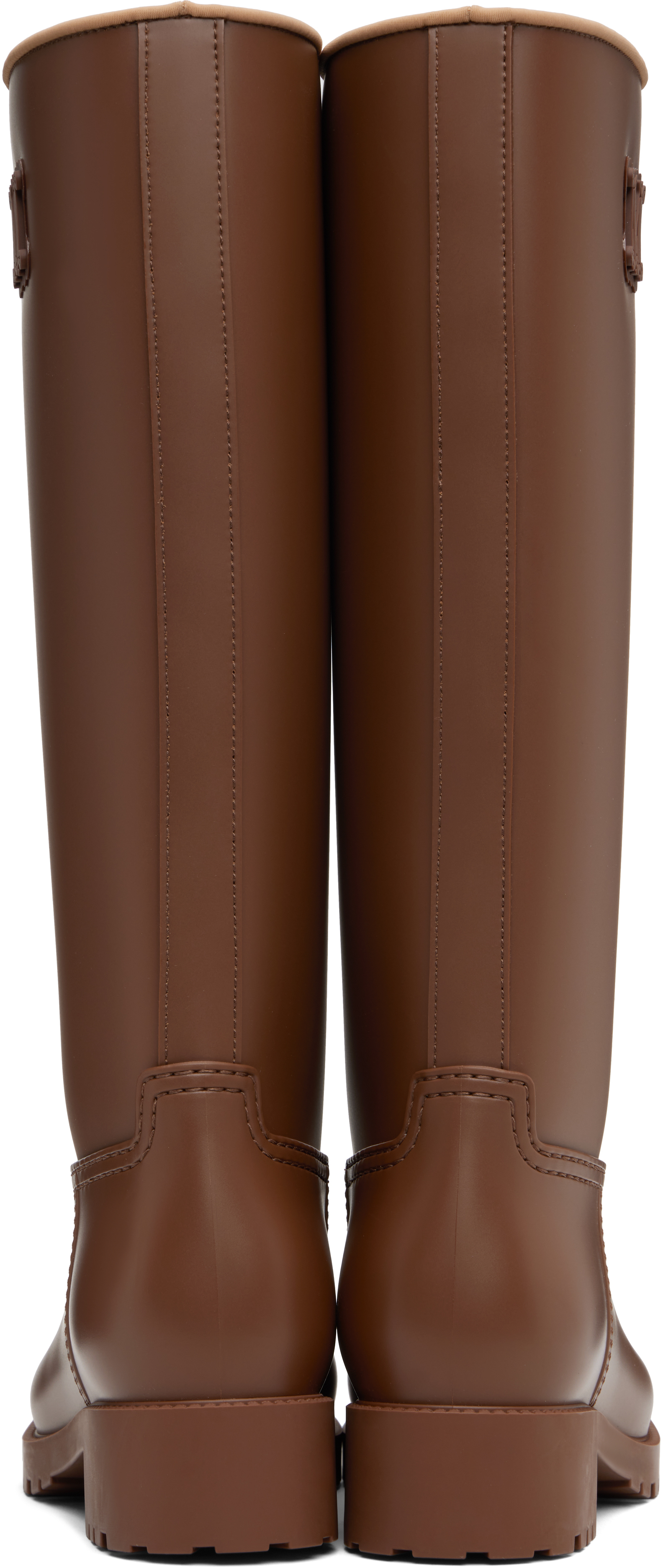 Max Mara Brown Rain Tall Boots In Brown