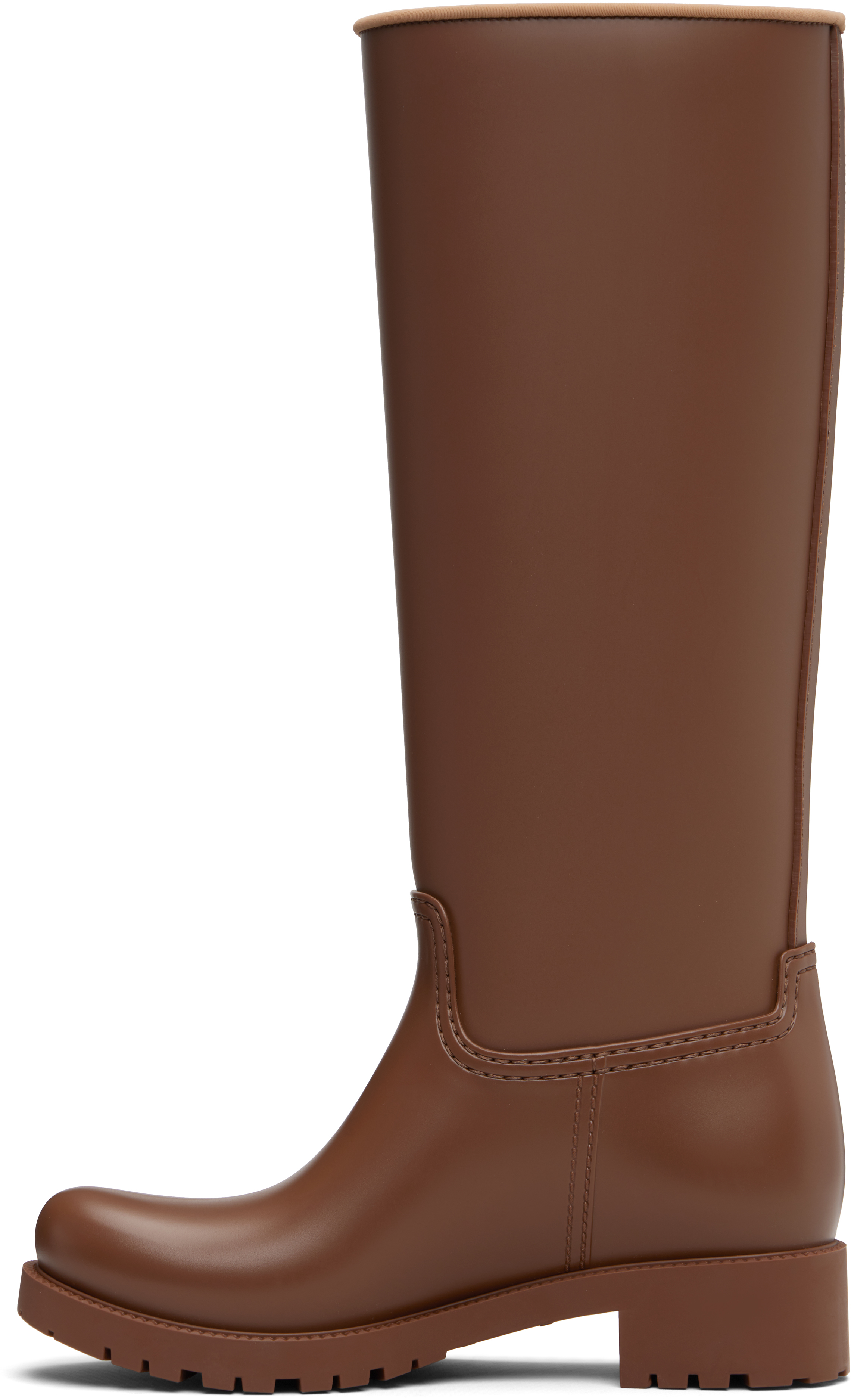 Max Mara Brown Rain Tall Boots In Brown