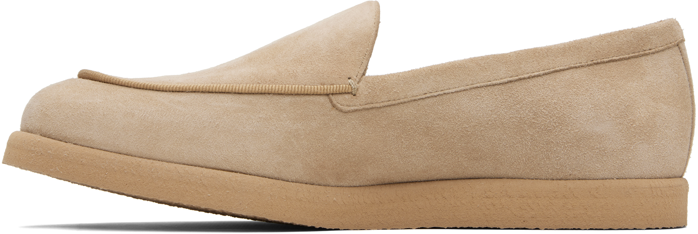 Max Mara Beige Soft Moc Loafers