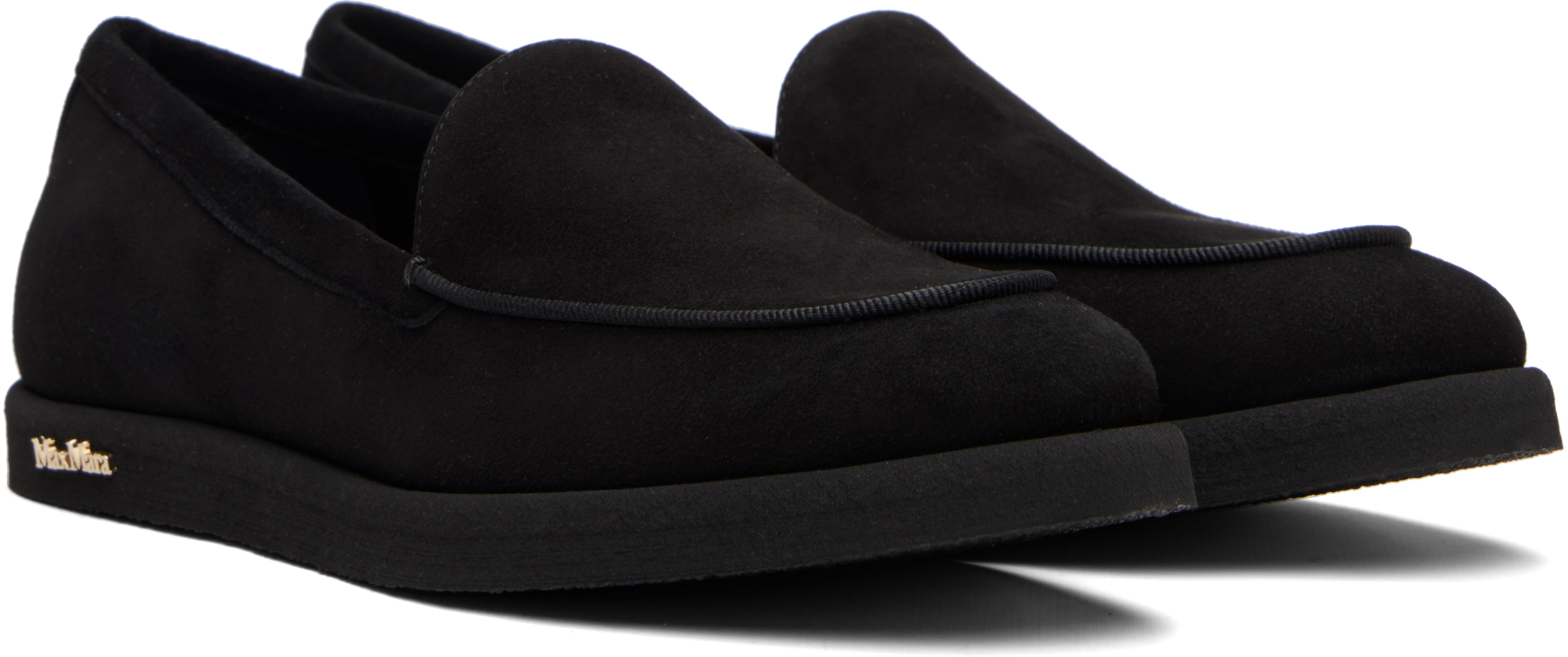 Max Mara Black Soft Moc Loafers