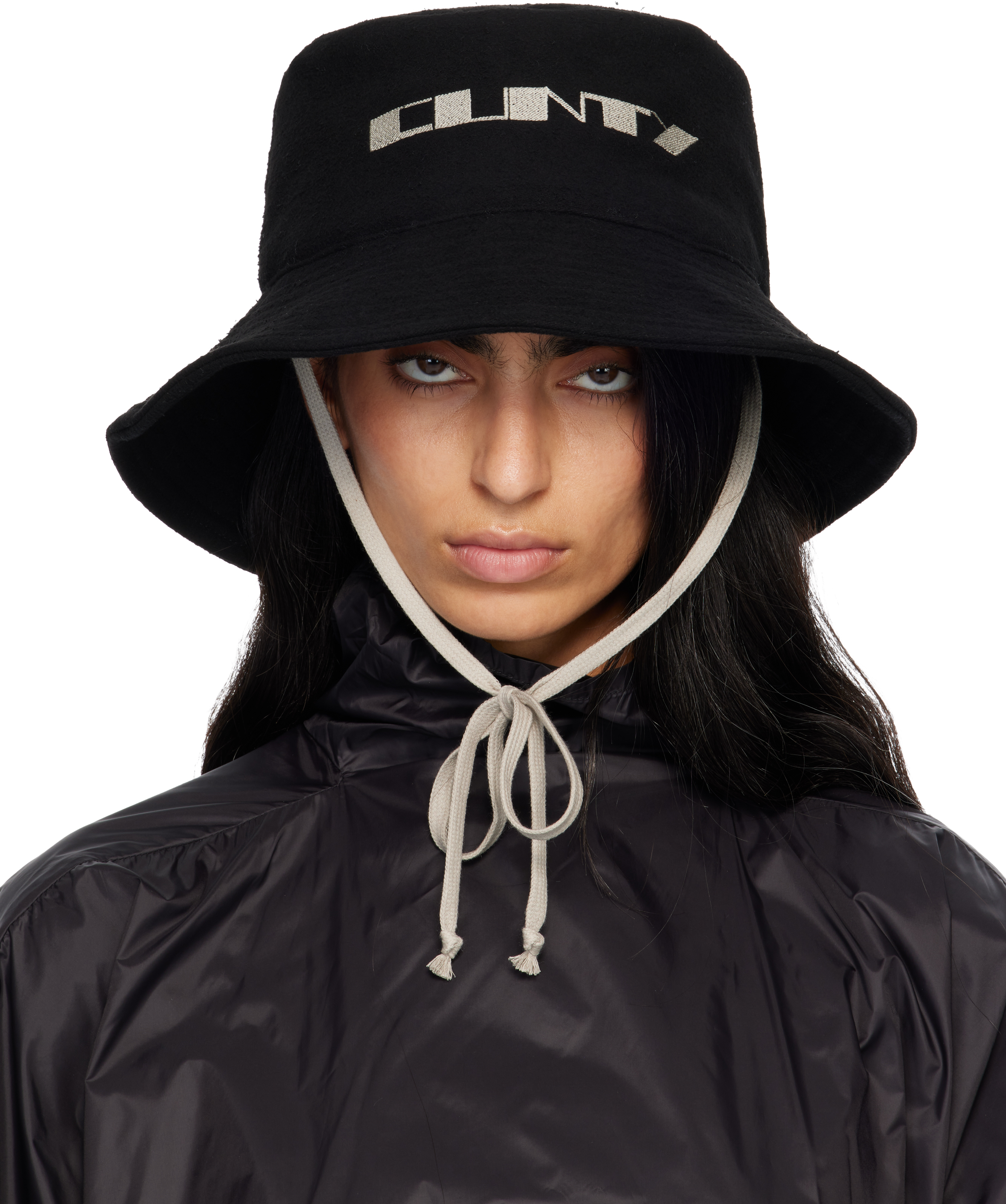 Rick Owens Drkshdw Black Concordians Gilligan Bucket Hat In Black