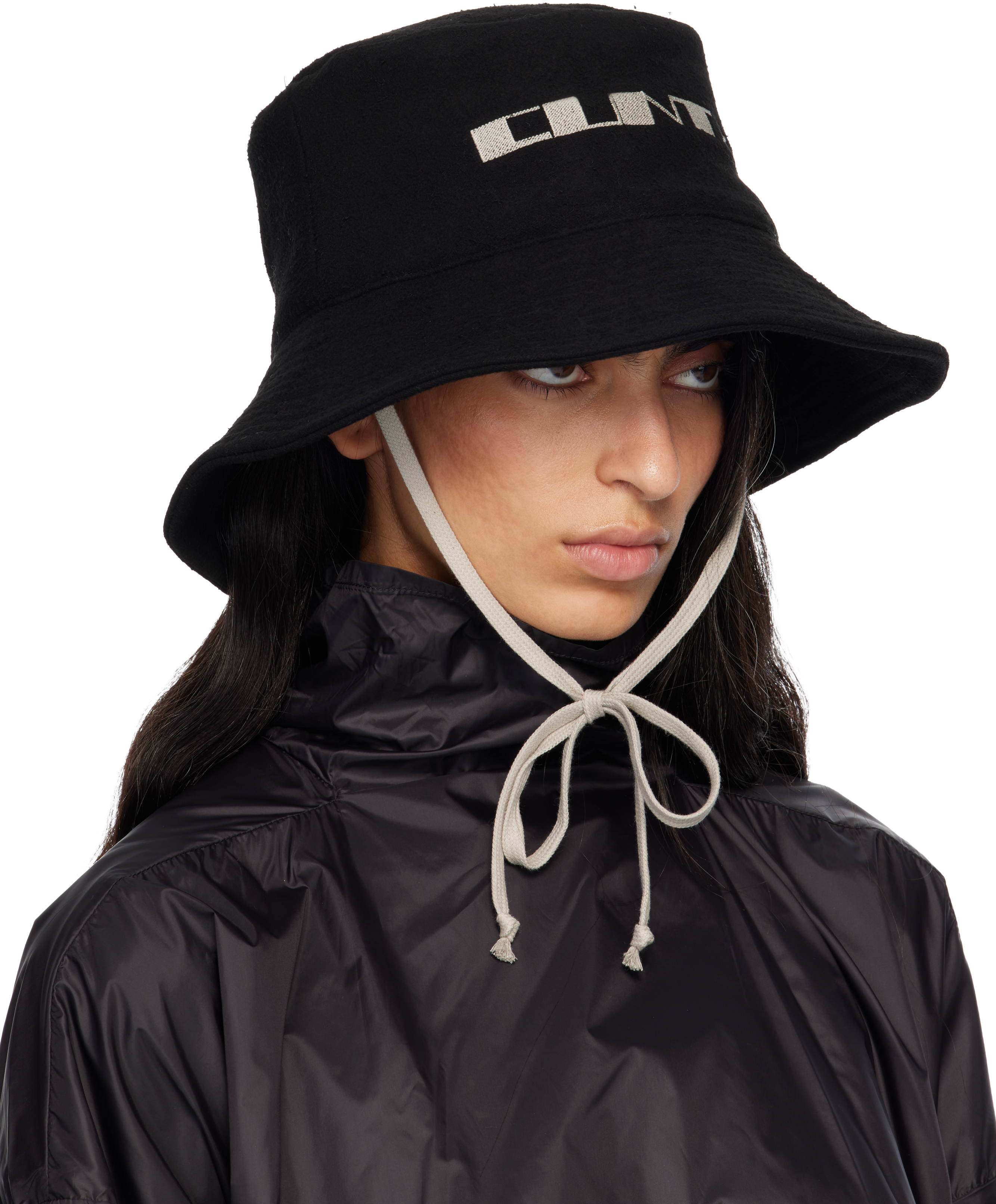Rick Owens Drkshdw Black Concordians Gilligan Bucket Hat In Black