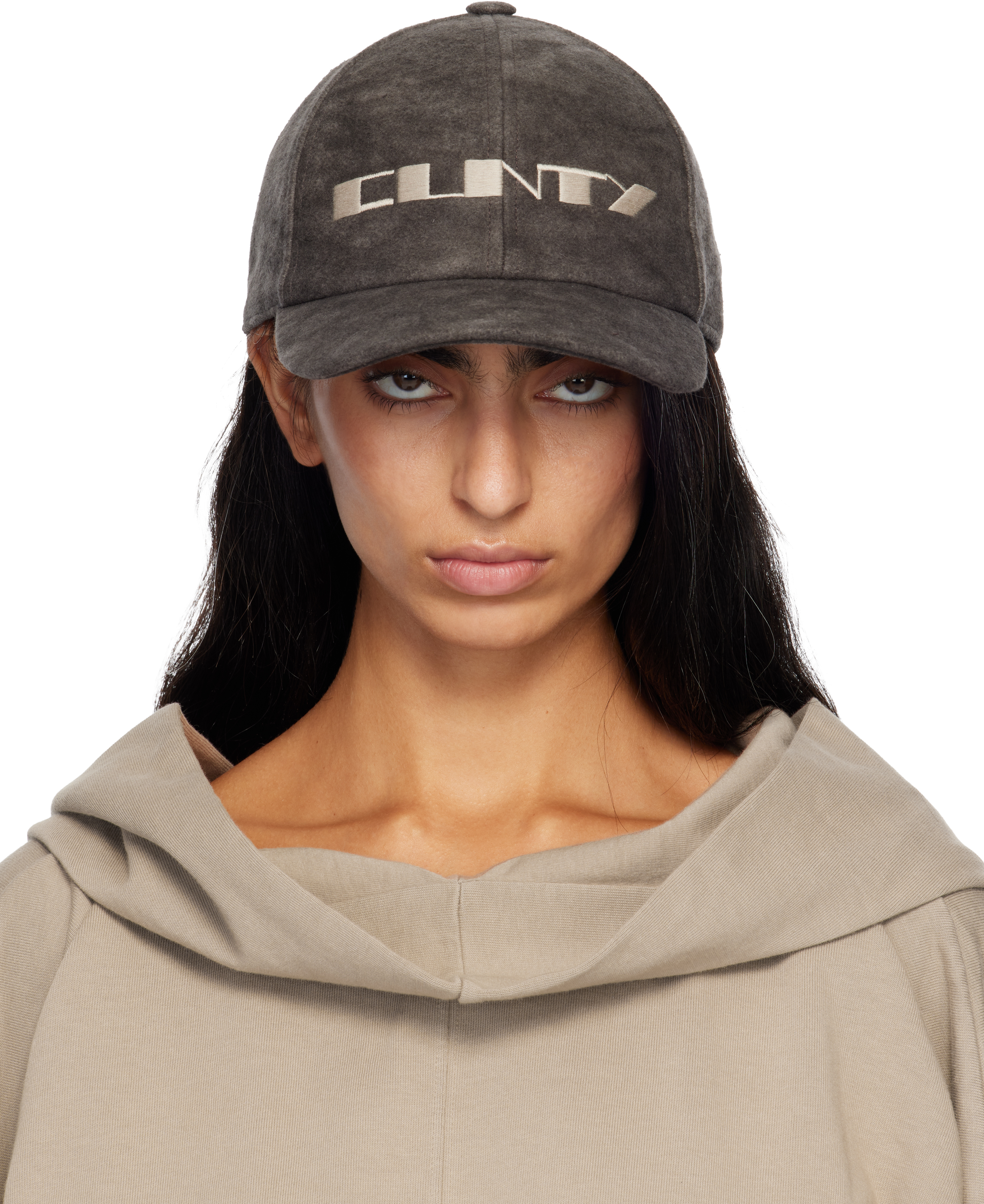 Rick Owens Drkshdw Gray Concordians Baseball Cap In Brown