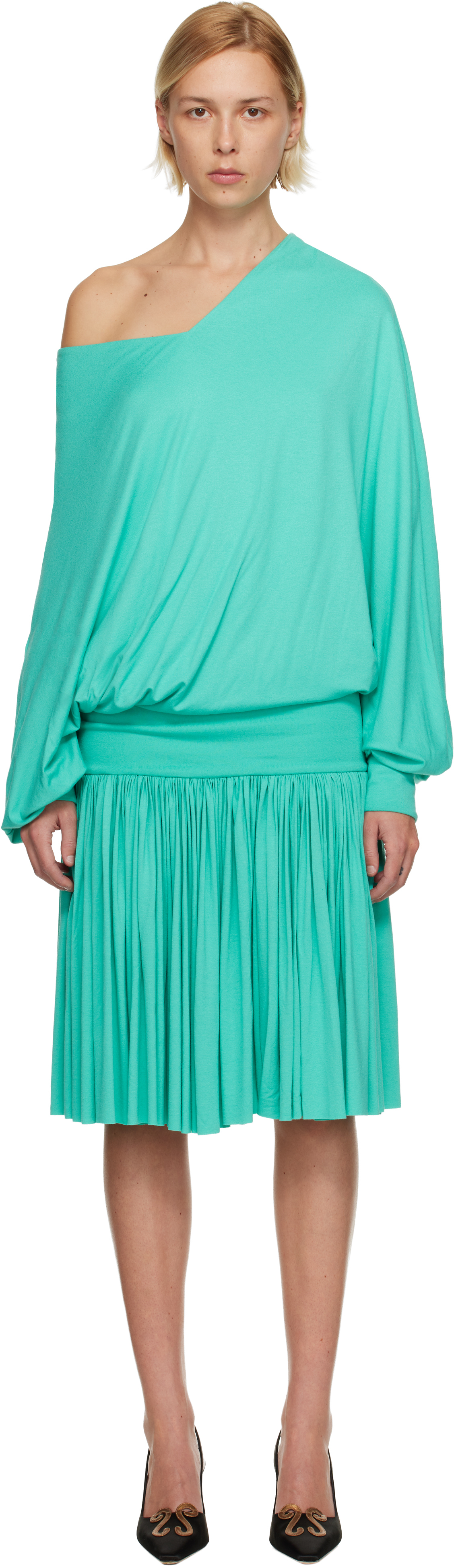 Nicklas Skovgaard Green Sascha Midi Dress In Blue