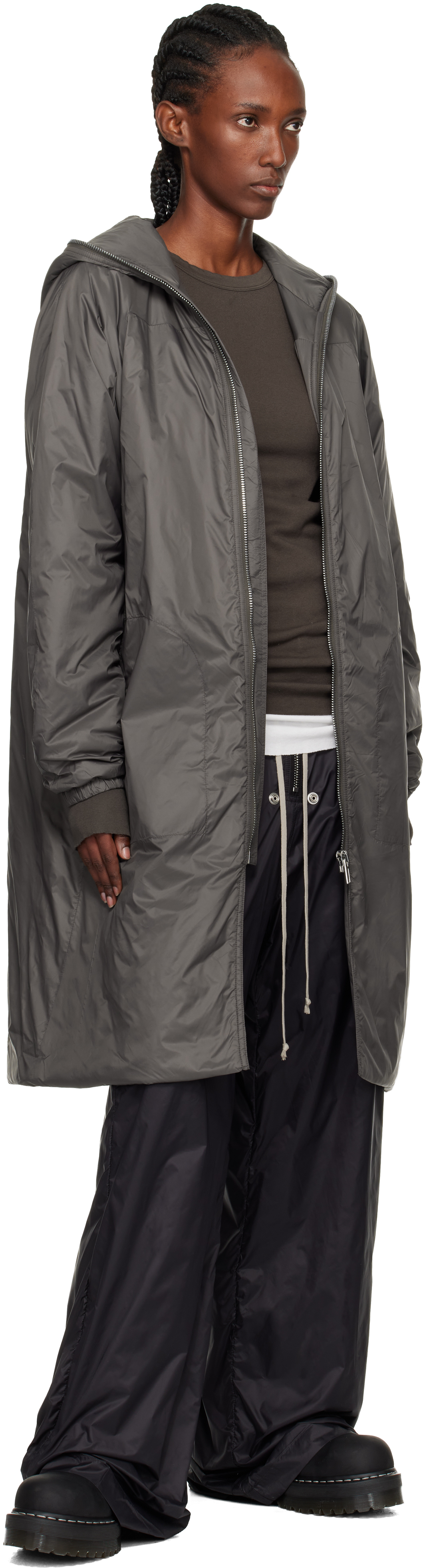 Rick Owens Drkshdw Taupe Concordians Sealed Windbreaker Coat