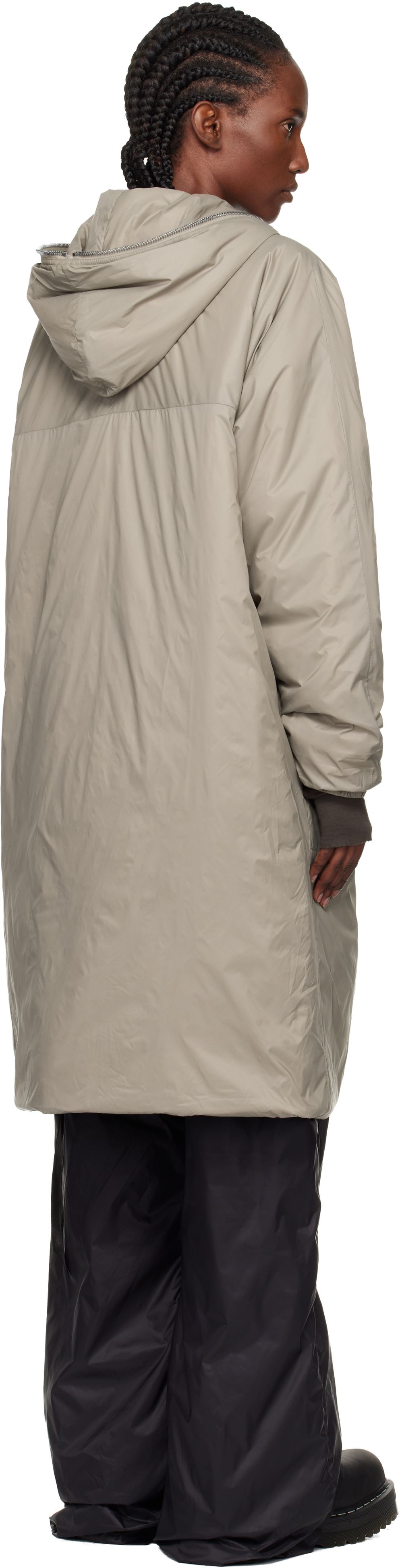 Rick Owens Drkshdw Taupe Concordians Sealed Windbreaker Coat In Gray