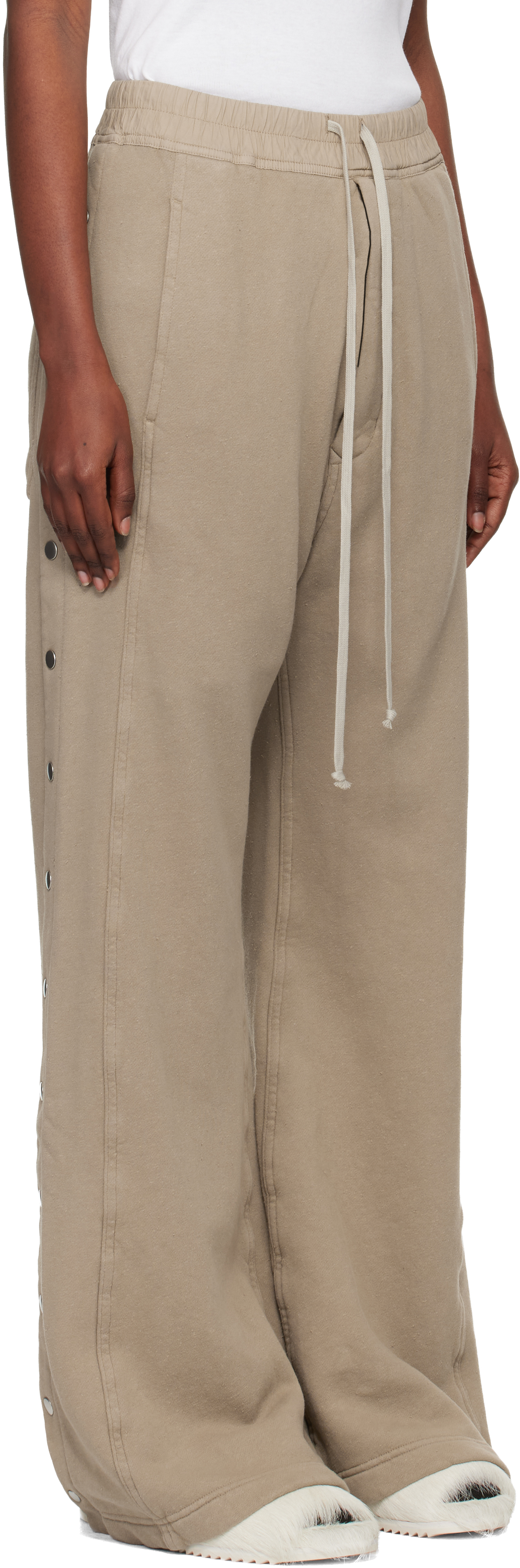 Rick Owens Drkshdw Taupe Concordians Pusher Sweatpants In Neutral
