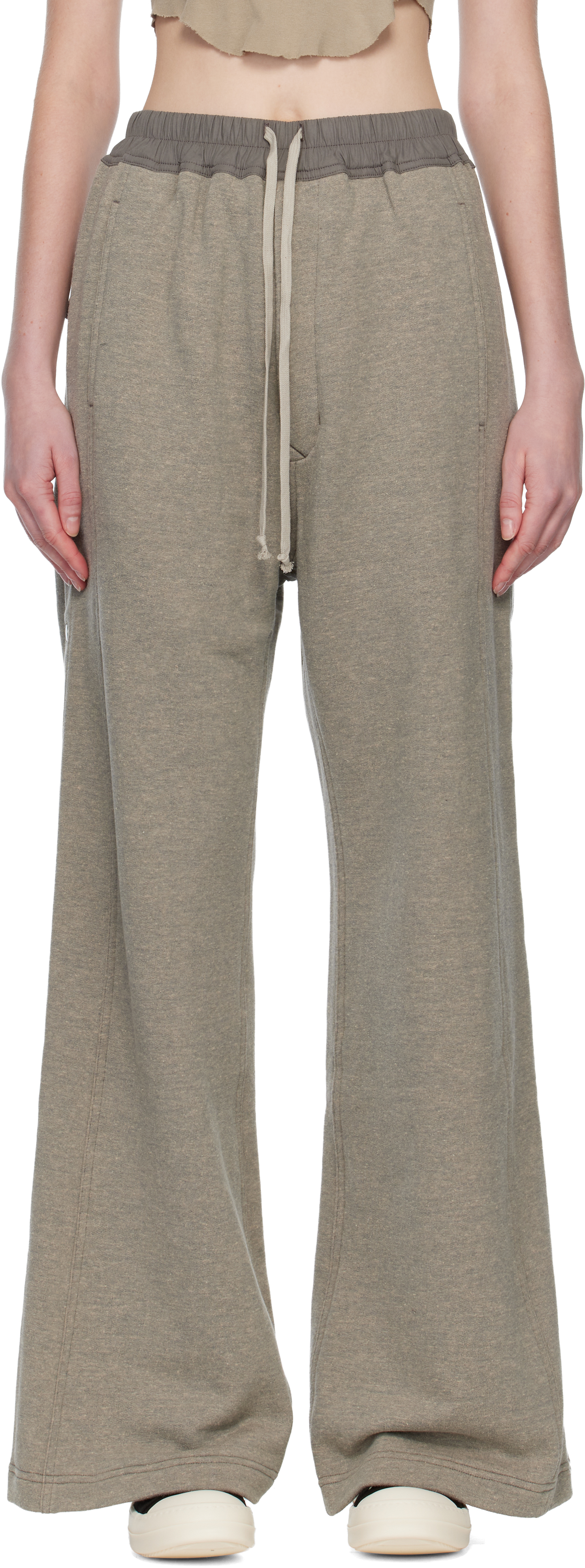 Rick Owens Drkshdw Gray Concordians Pusher Trousers In Brown