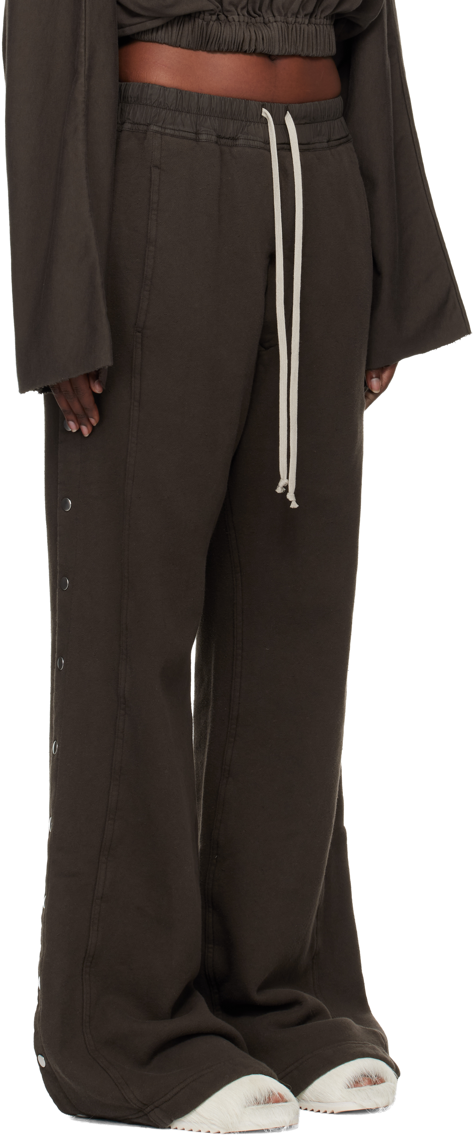 Rick Owens Drkshdw Gray Concordians Pusher Sweatpants In Gray