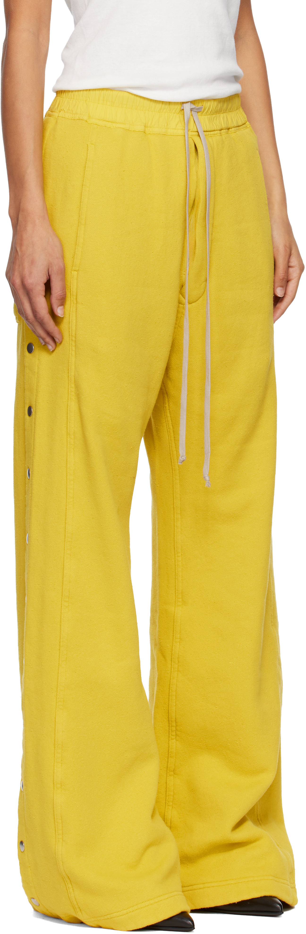 Rick Owens Drkshdw Yellow Concordians Pusher Lounge Pants In Yellow