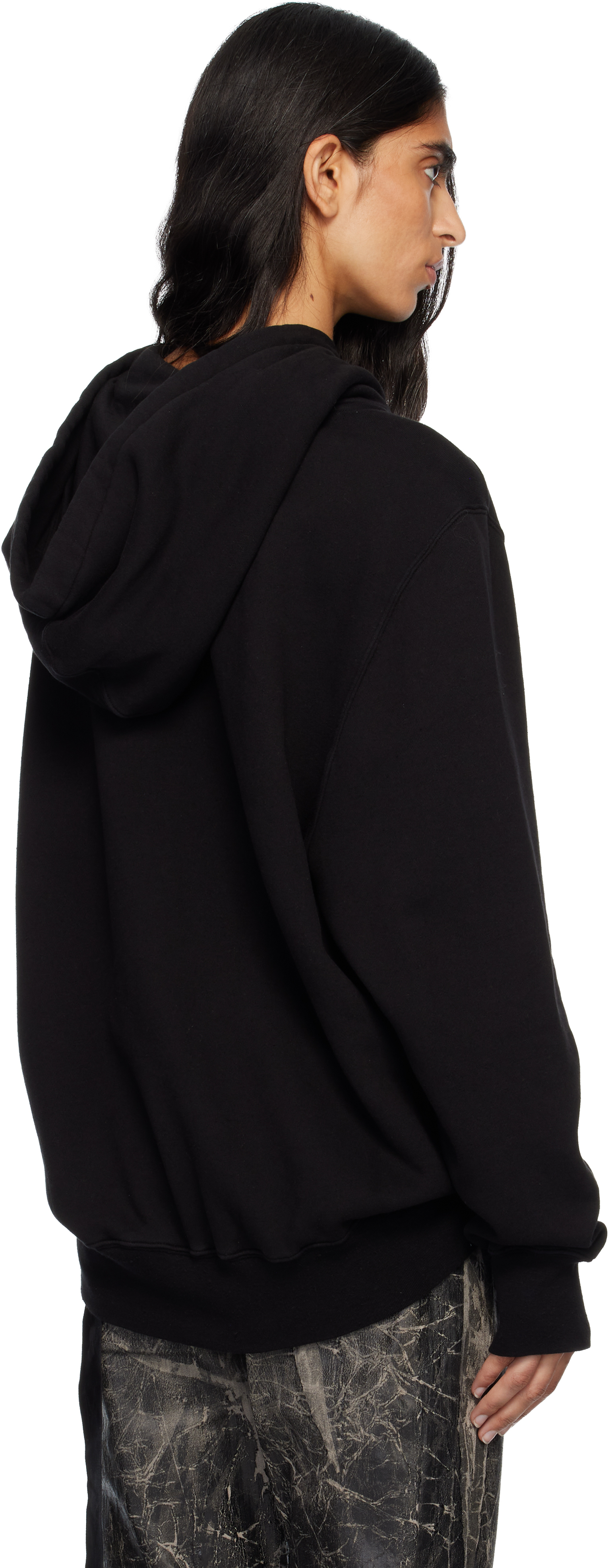 Rick Owens Drkshdw Black Concordians Oversized Hoodie In Black
